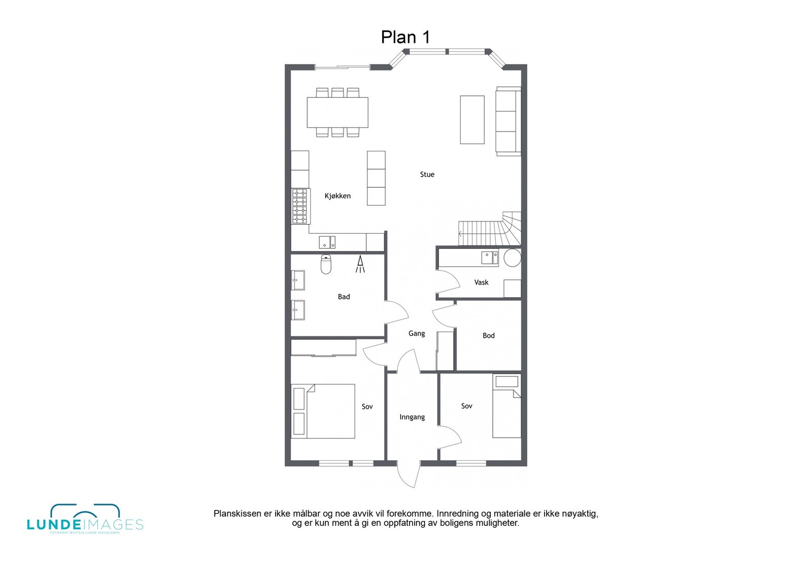 Planskisse 3. etasje - ikke målbar Galleribilde