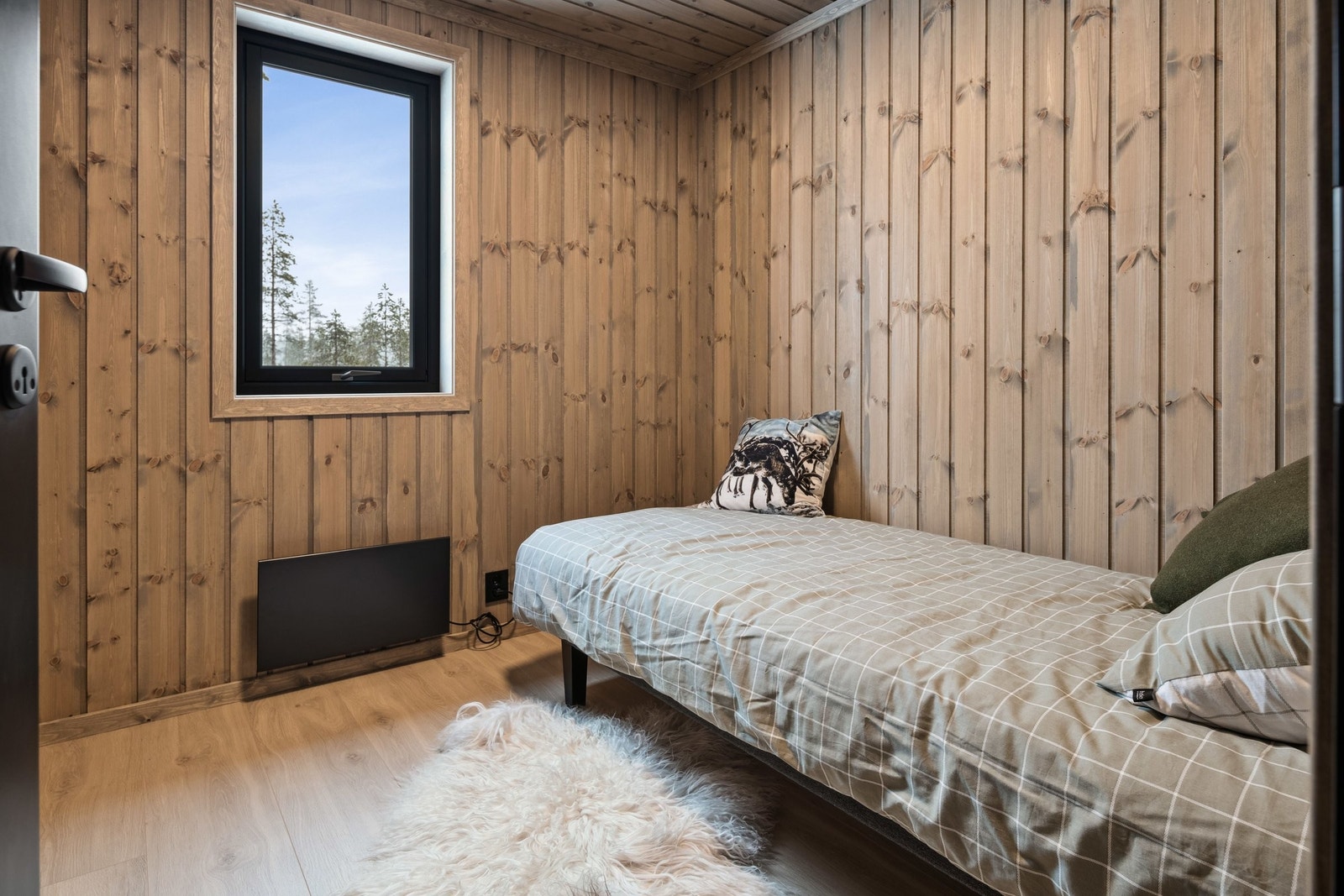 Soverom 3 med plass til enkeltseng eller eneltkøyeseng dersom den skulle vært brukt som soverom. Galleribilde