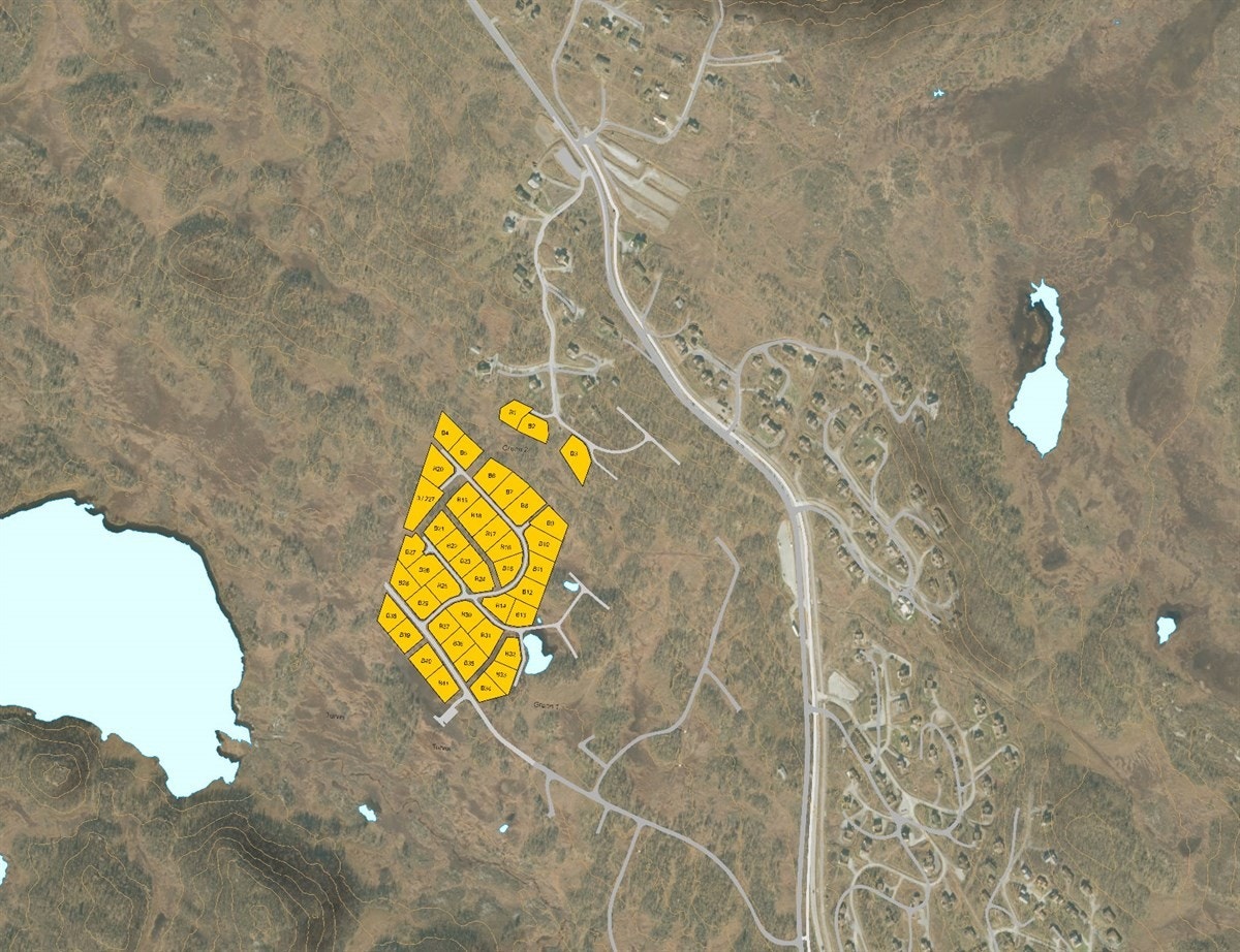 Oversiktbilde med kart. Avvik av tomteplassering og størrelse kan forekomme. Galleribilde