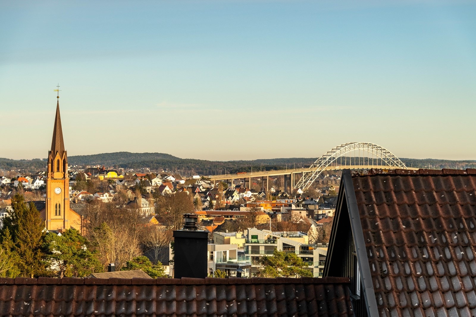 Flott utsikt fra balkong Galleribilde