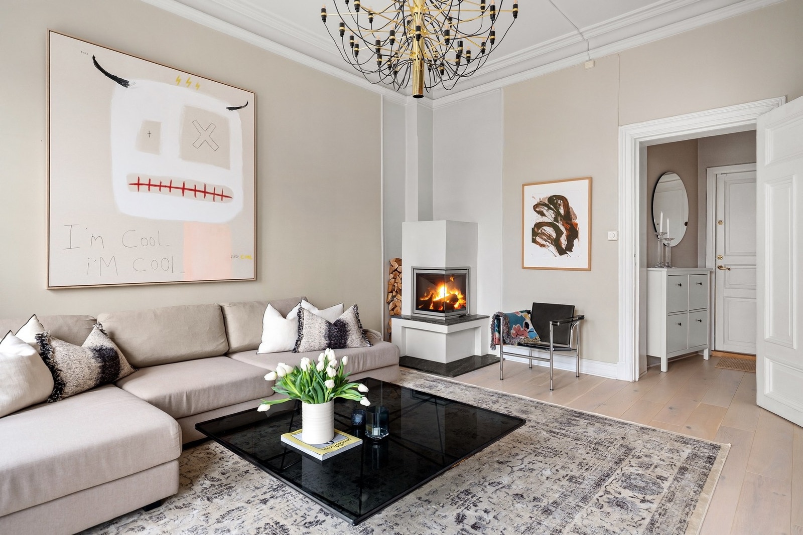 Flott hjørnepeis skaper en hyggelig atmosfære. Galleribilde