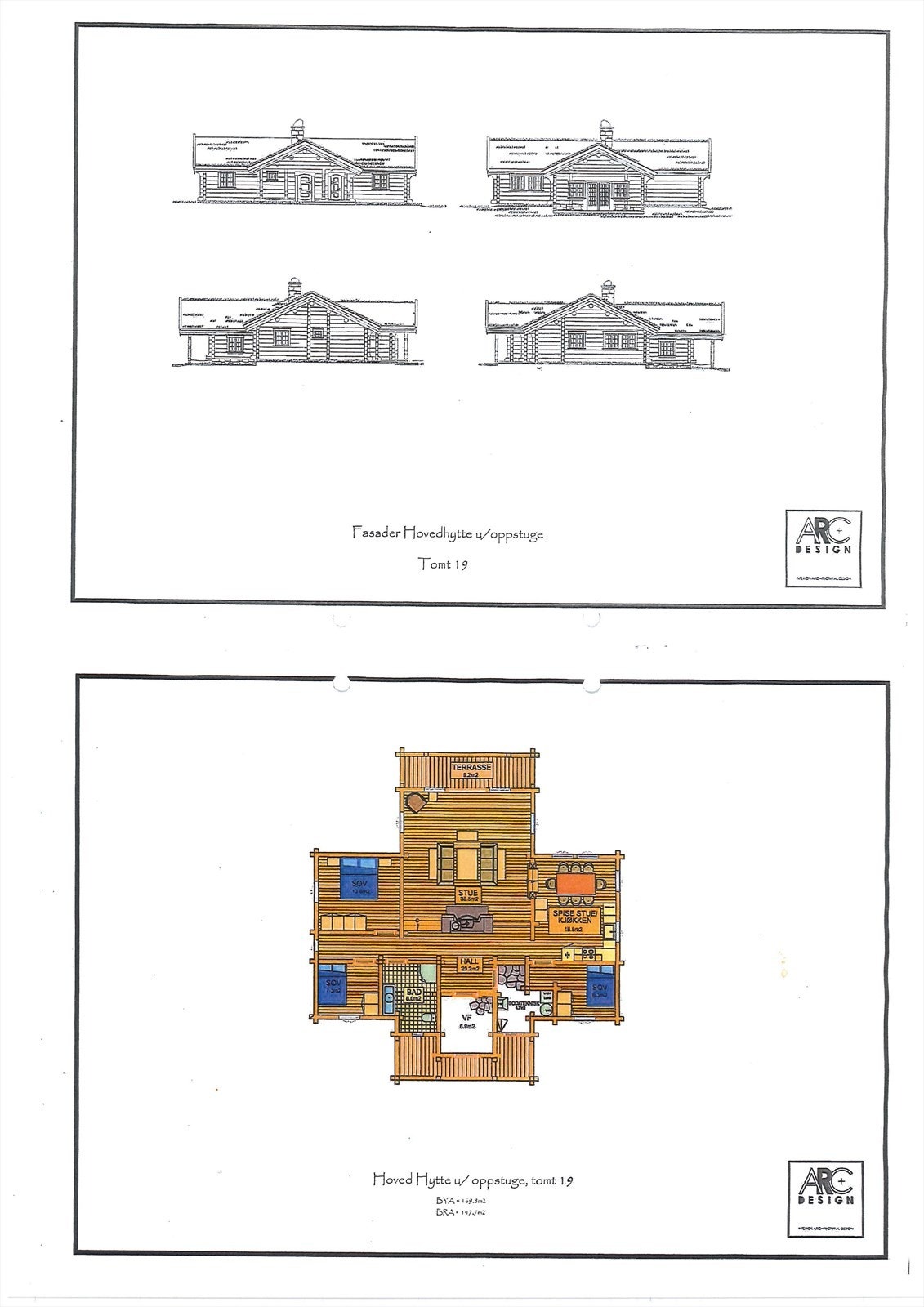 Plantegning hovedhytte Galleribilde