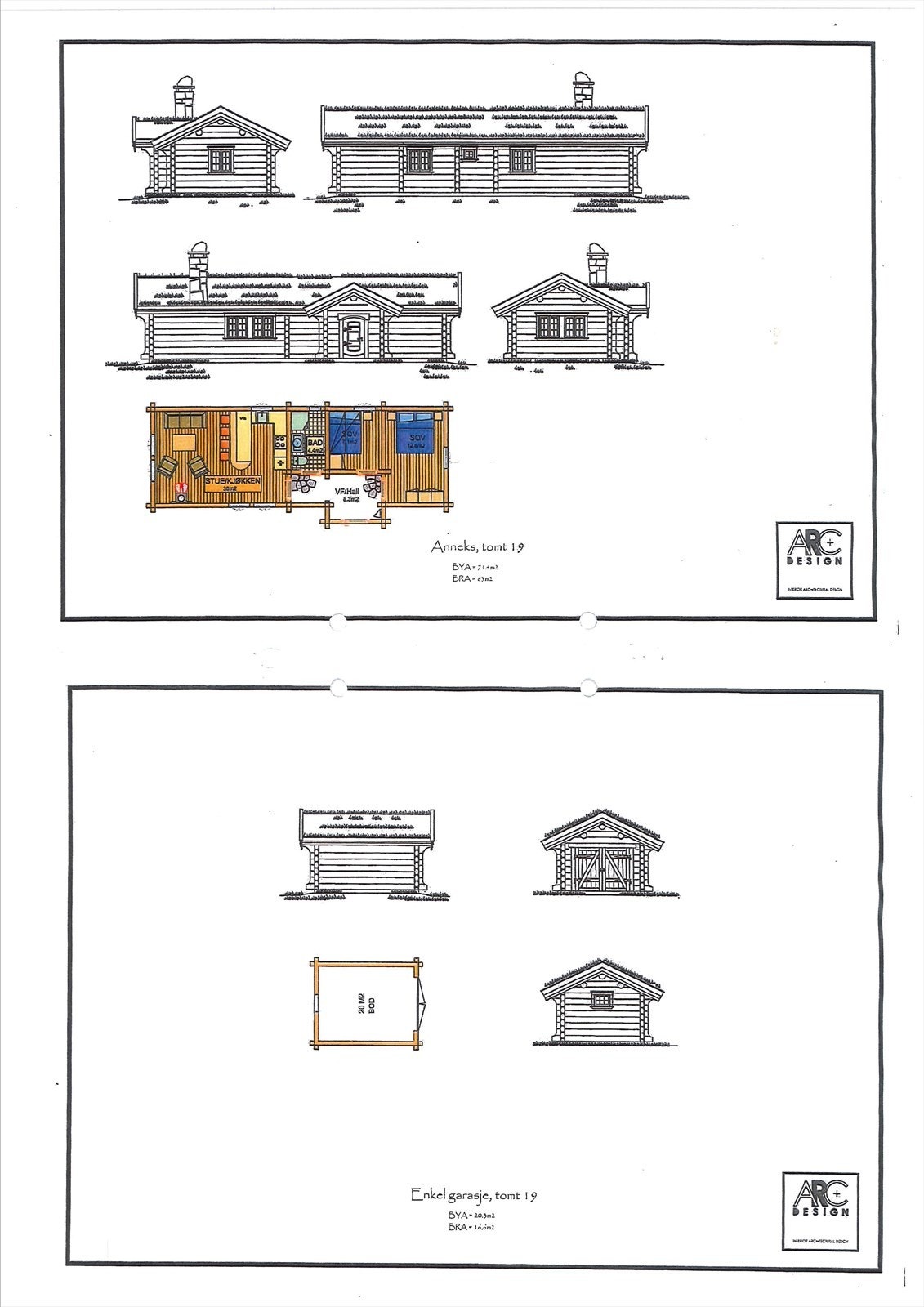 Plantegning anneks Galleribilde