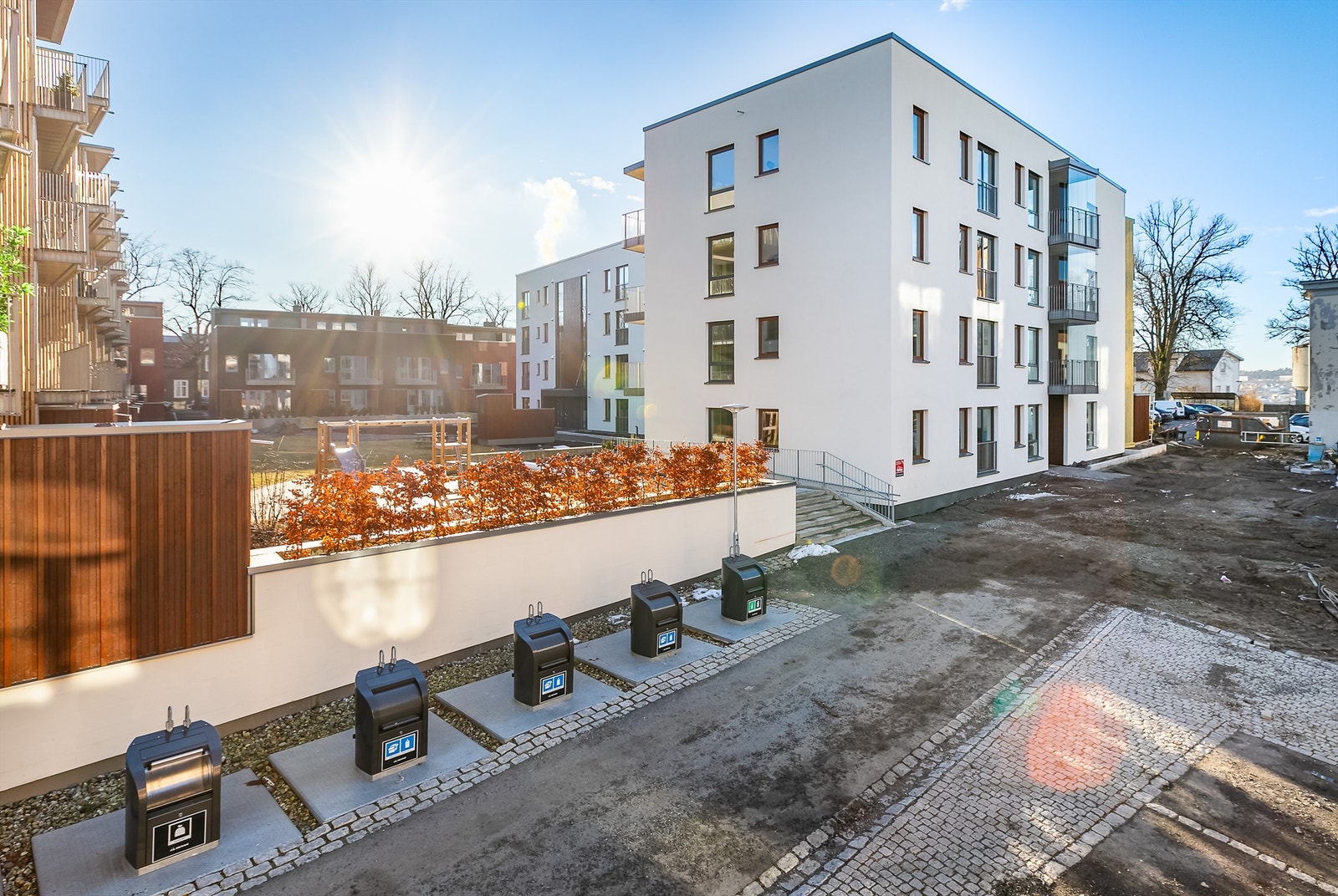 Blokken er den nyeste og siste i Skarmyrakvartalet, et helt nytt boligområde hvor du bor svært sentralt - midt i byen. Galleribilde