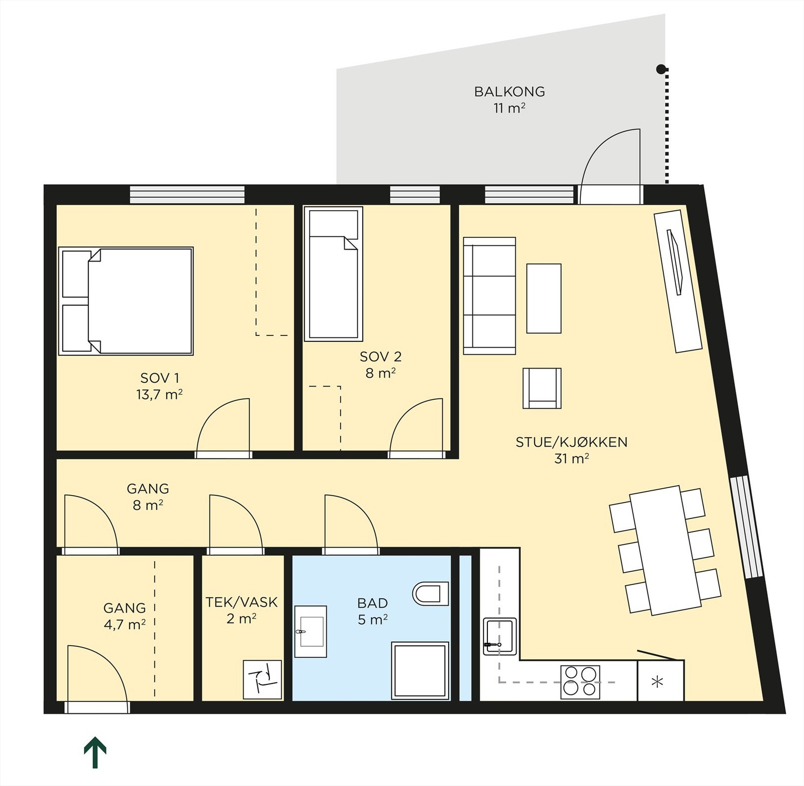 Plantegning Galleribilde