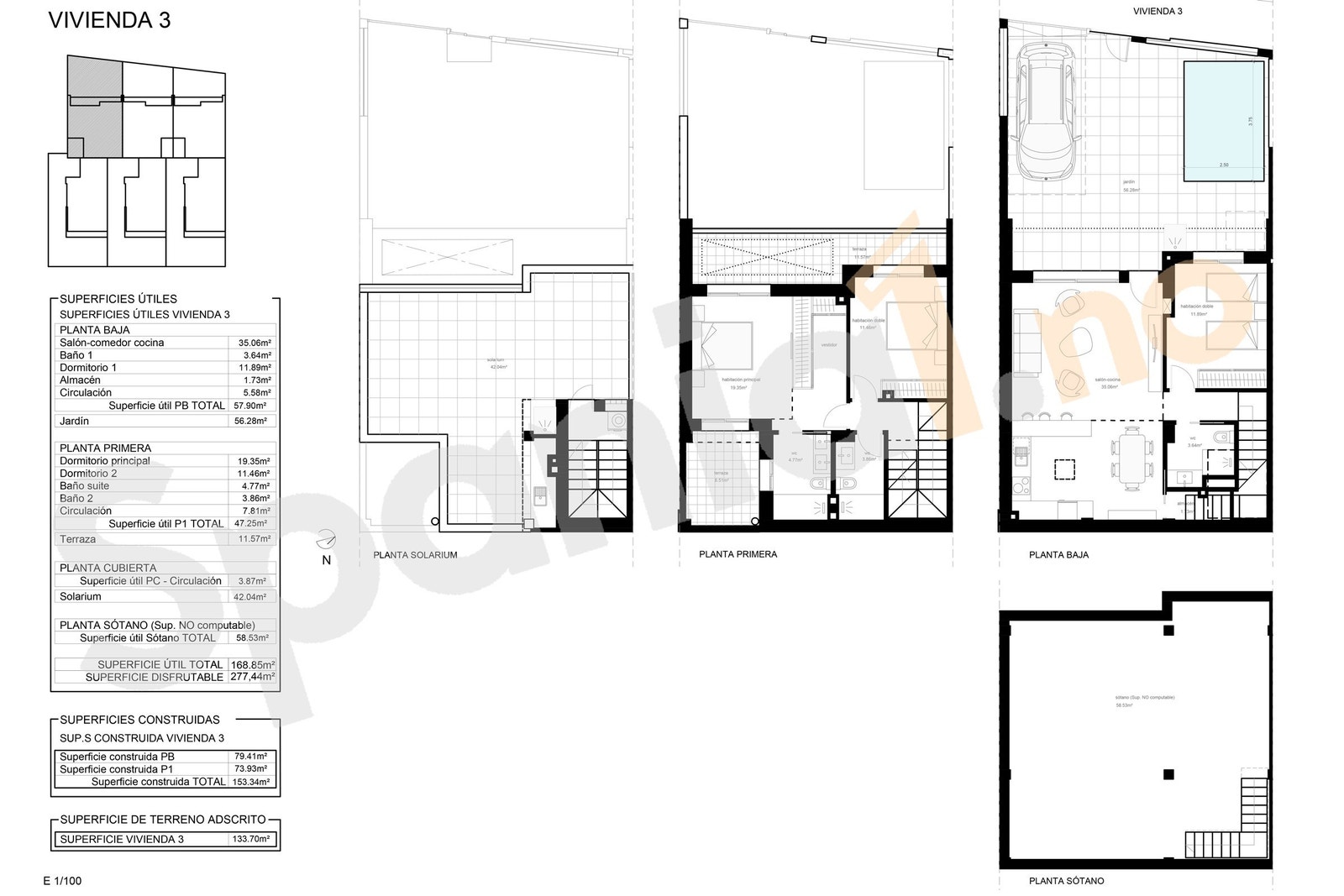 Planteging rekkehus med kjeller Galleribilde