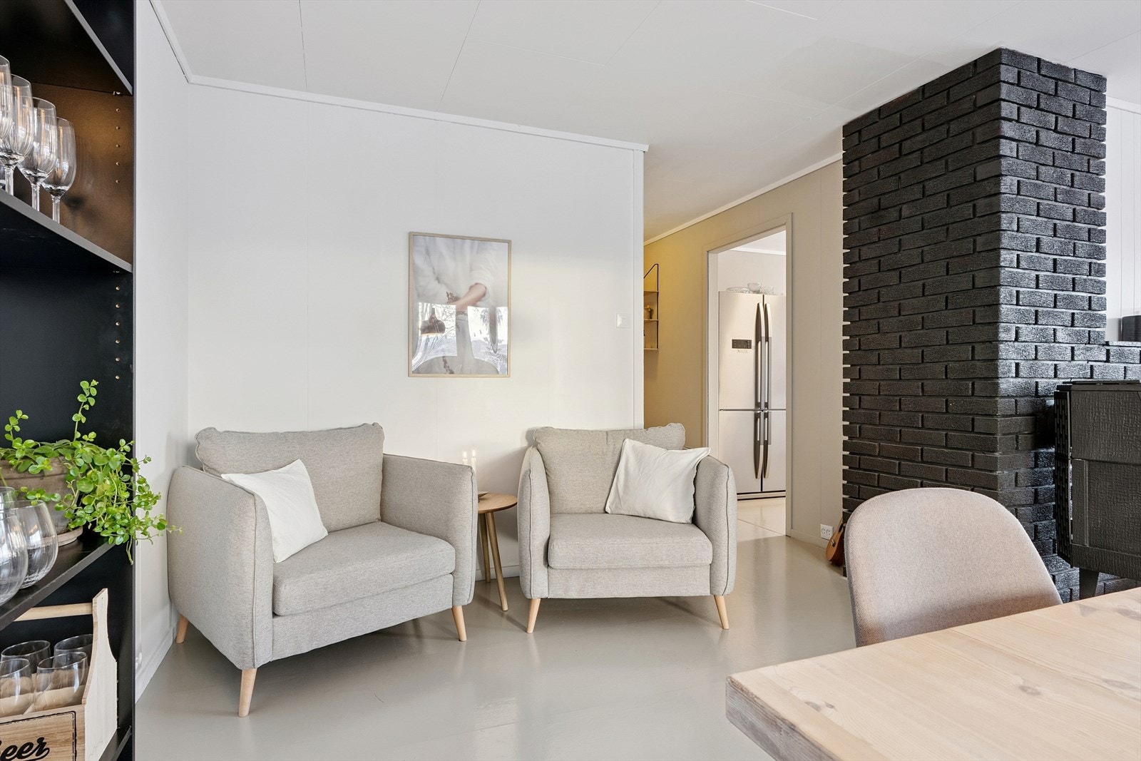 Her er det god plass til innredning i flere ulike soner. Galleribilde