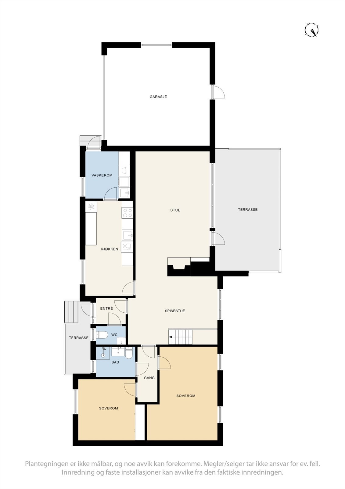 Plantegning 1. etasje Galleribilde