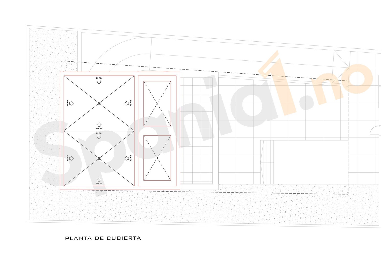 Plantegning takterrasse Galleribilde