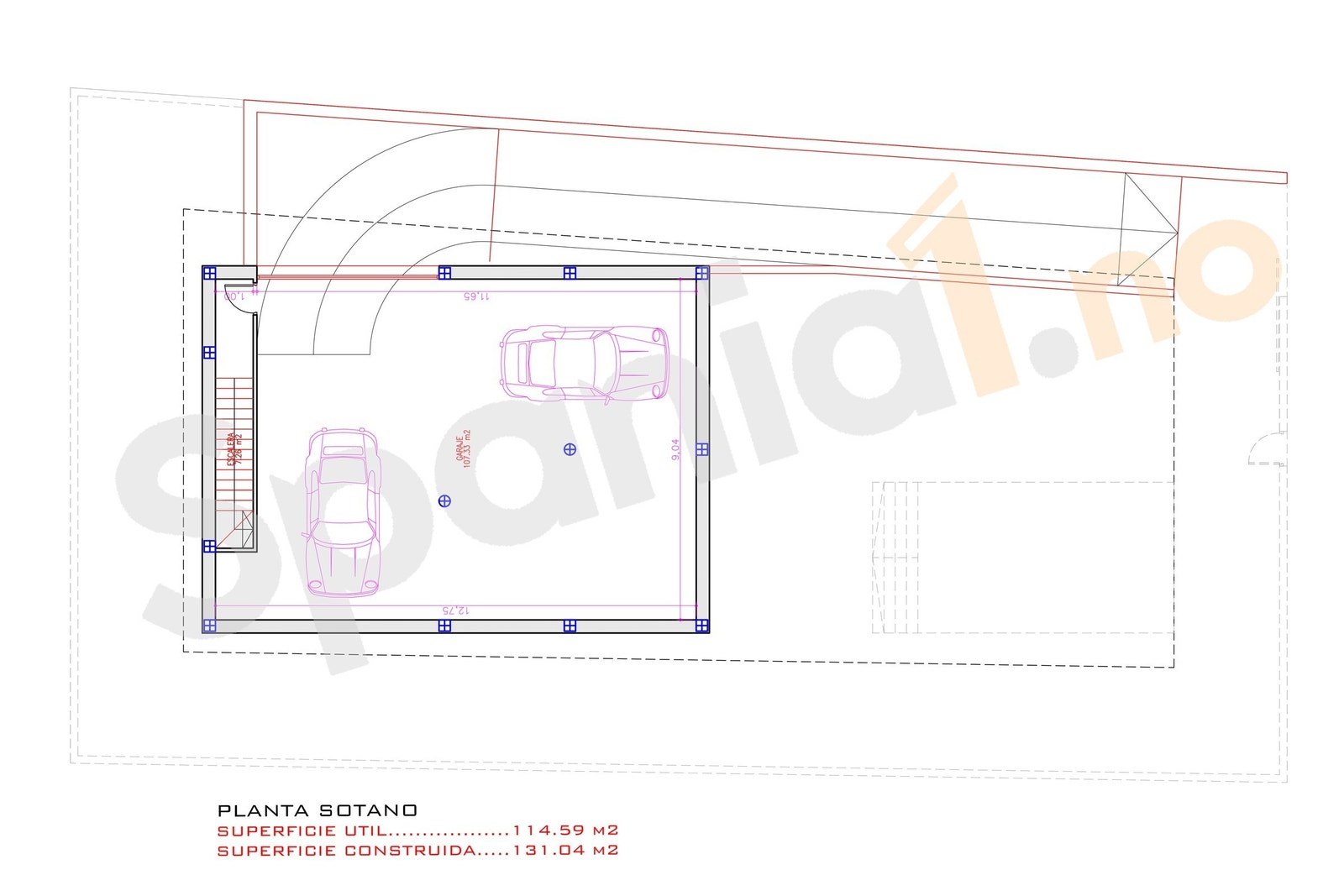 Plantegning underetasje Galleribilde
