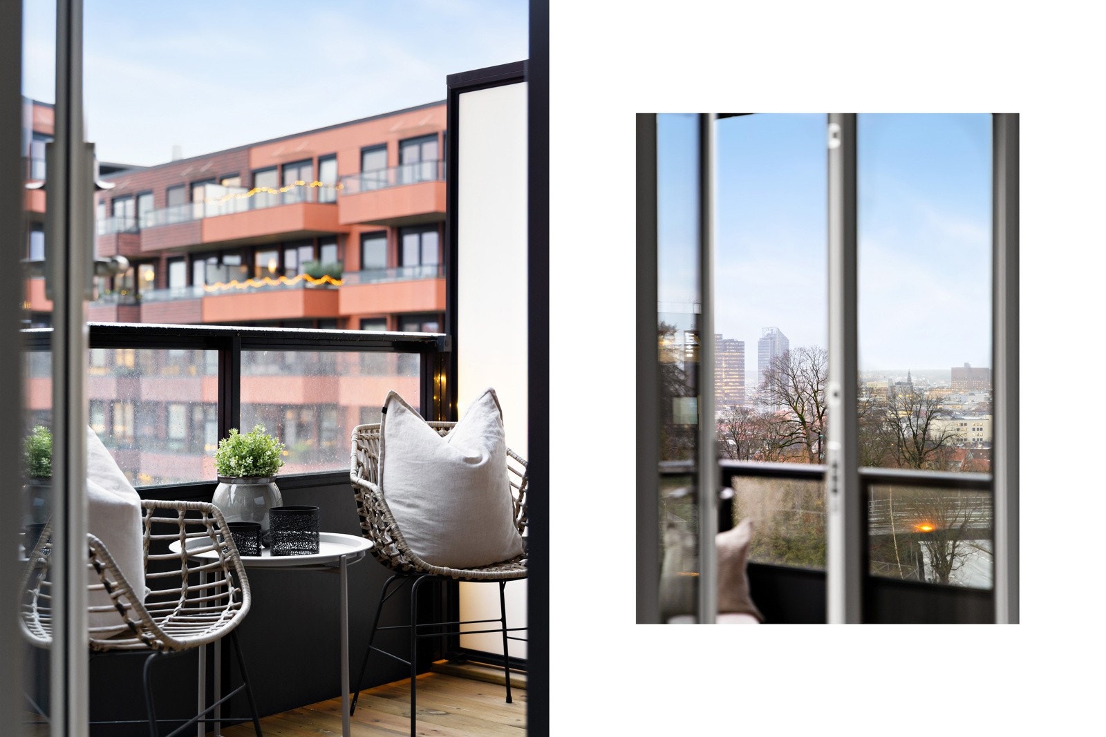 Utvendig belysning, strømuttak og tregulv på betongdekke. Galleribilde