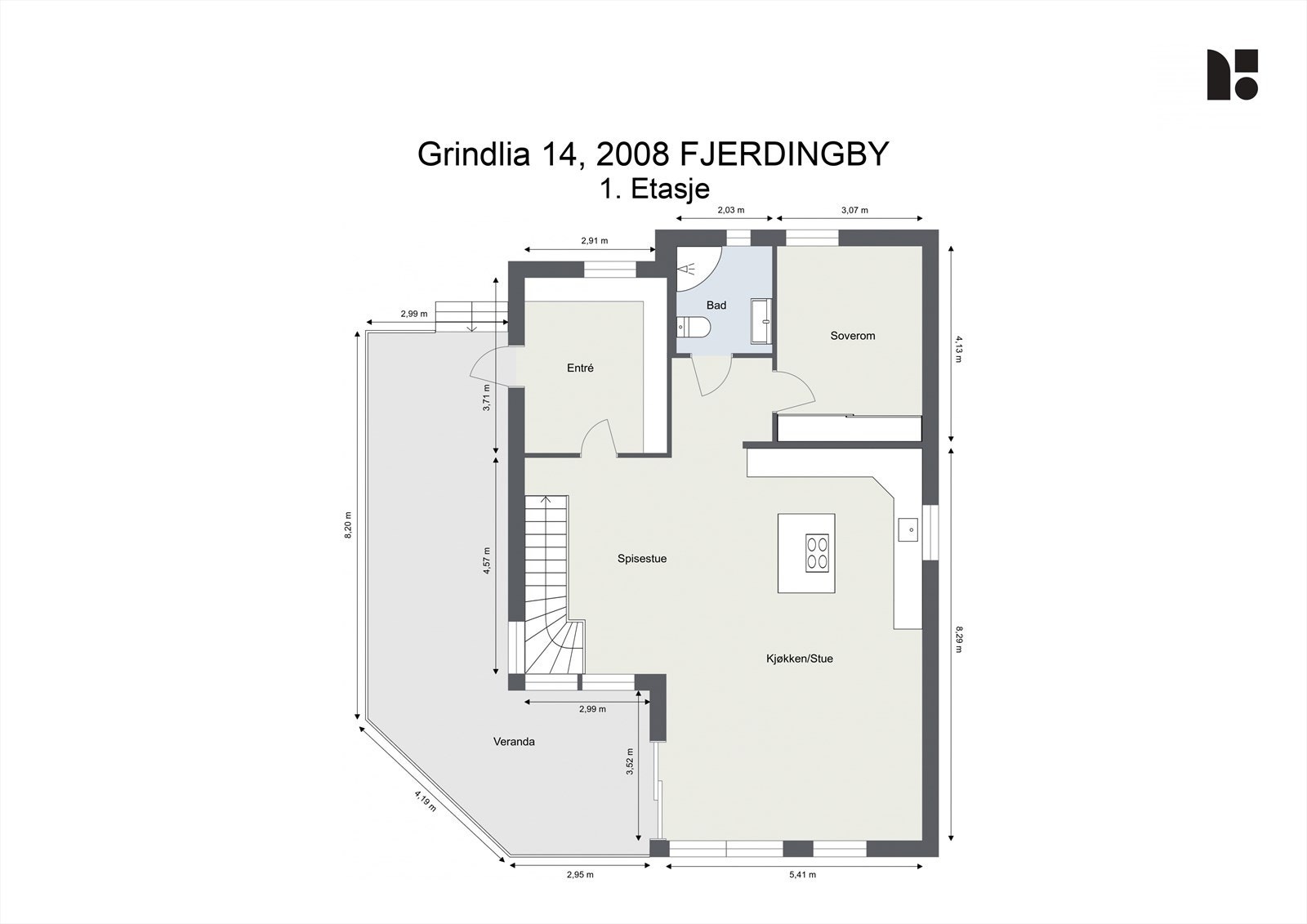 Plantegning - 1. etasje Galleribilde