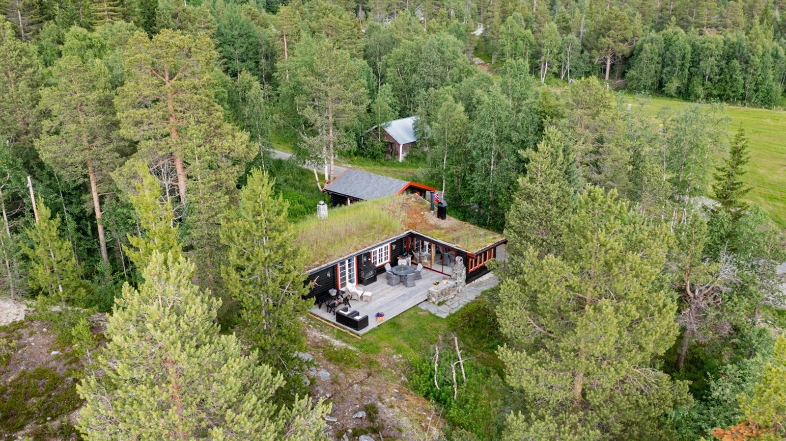 Dronebilde av eiendommen Galleribilde