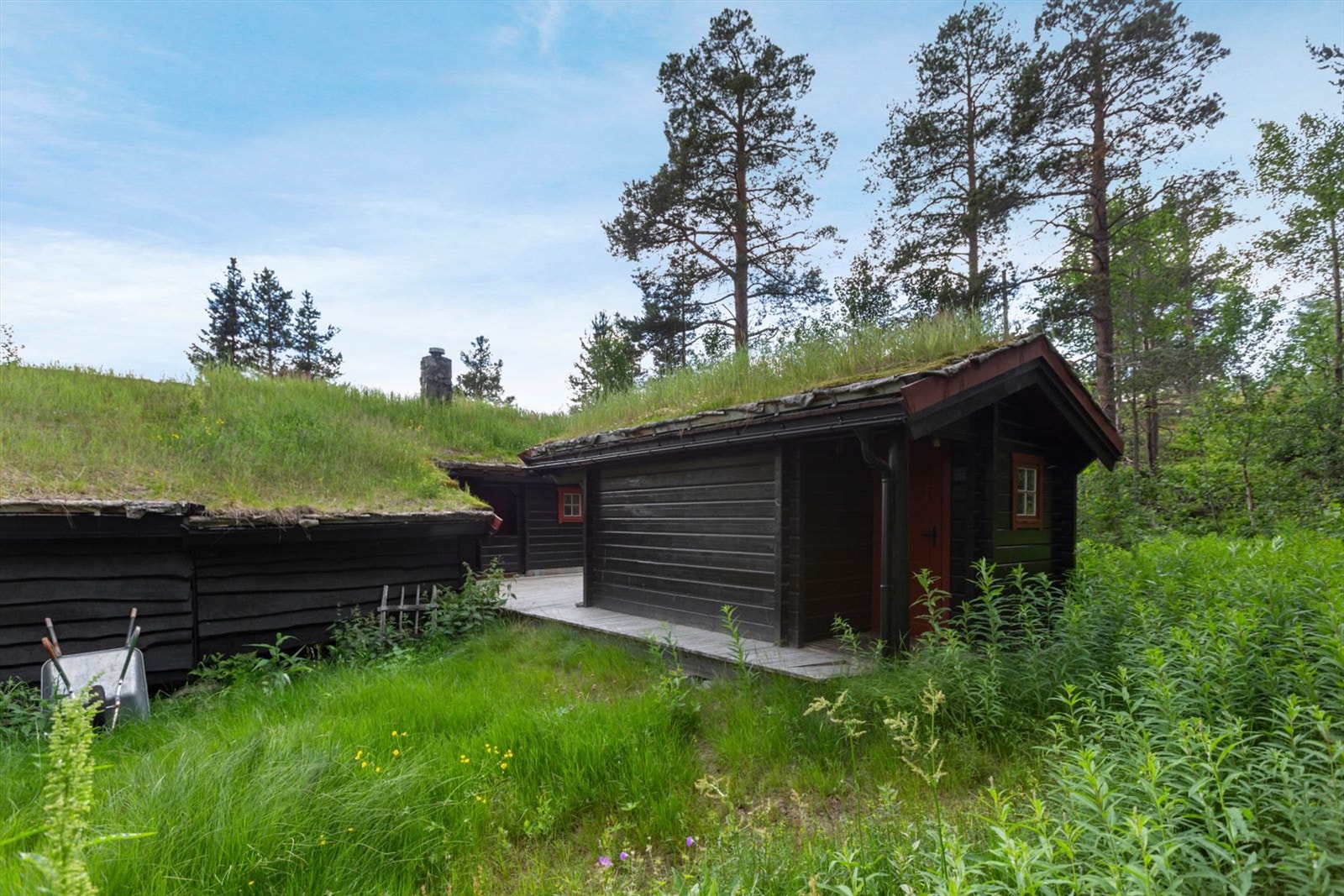 Fasade hytte og anneks Galleribilde