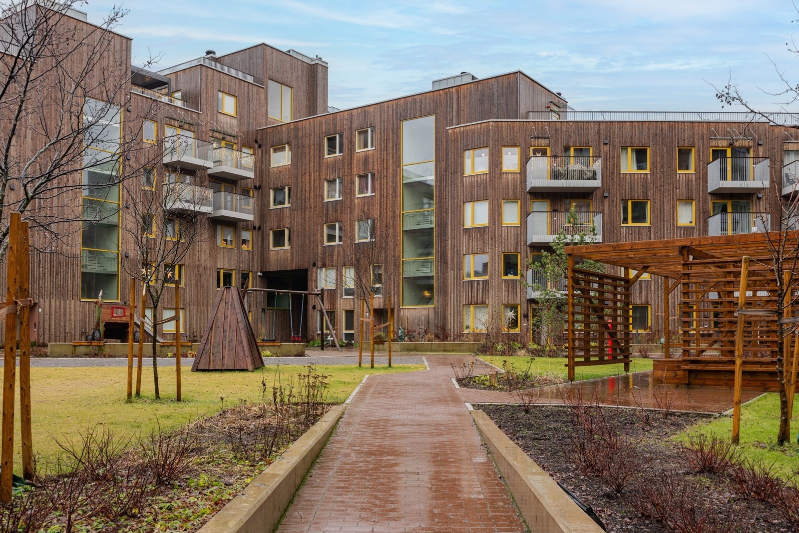 Tunkvartalet er et stille og rolig område med nærhet til skog og mark. Galleribilde