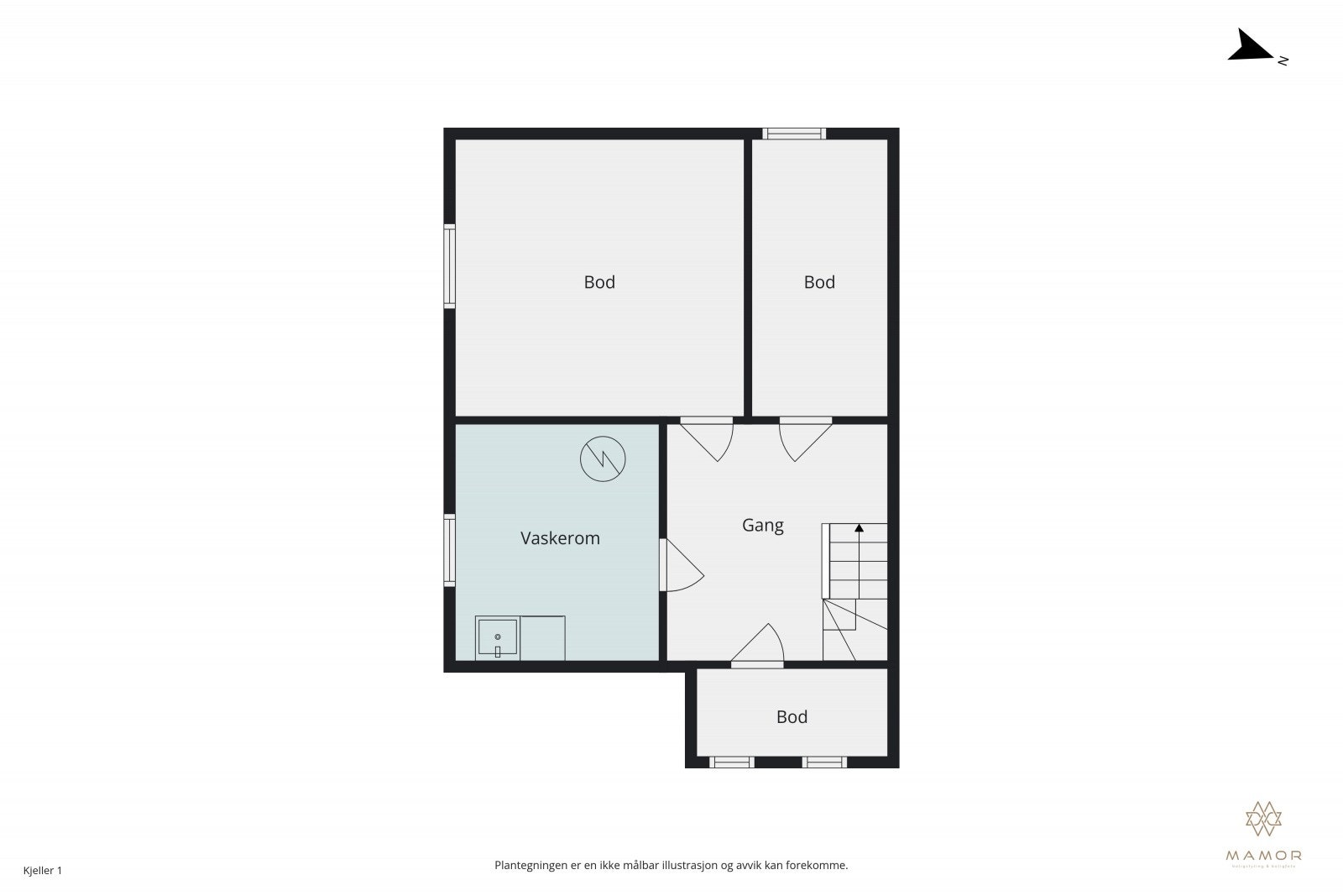 Plantegning kjeller Galleribilde