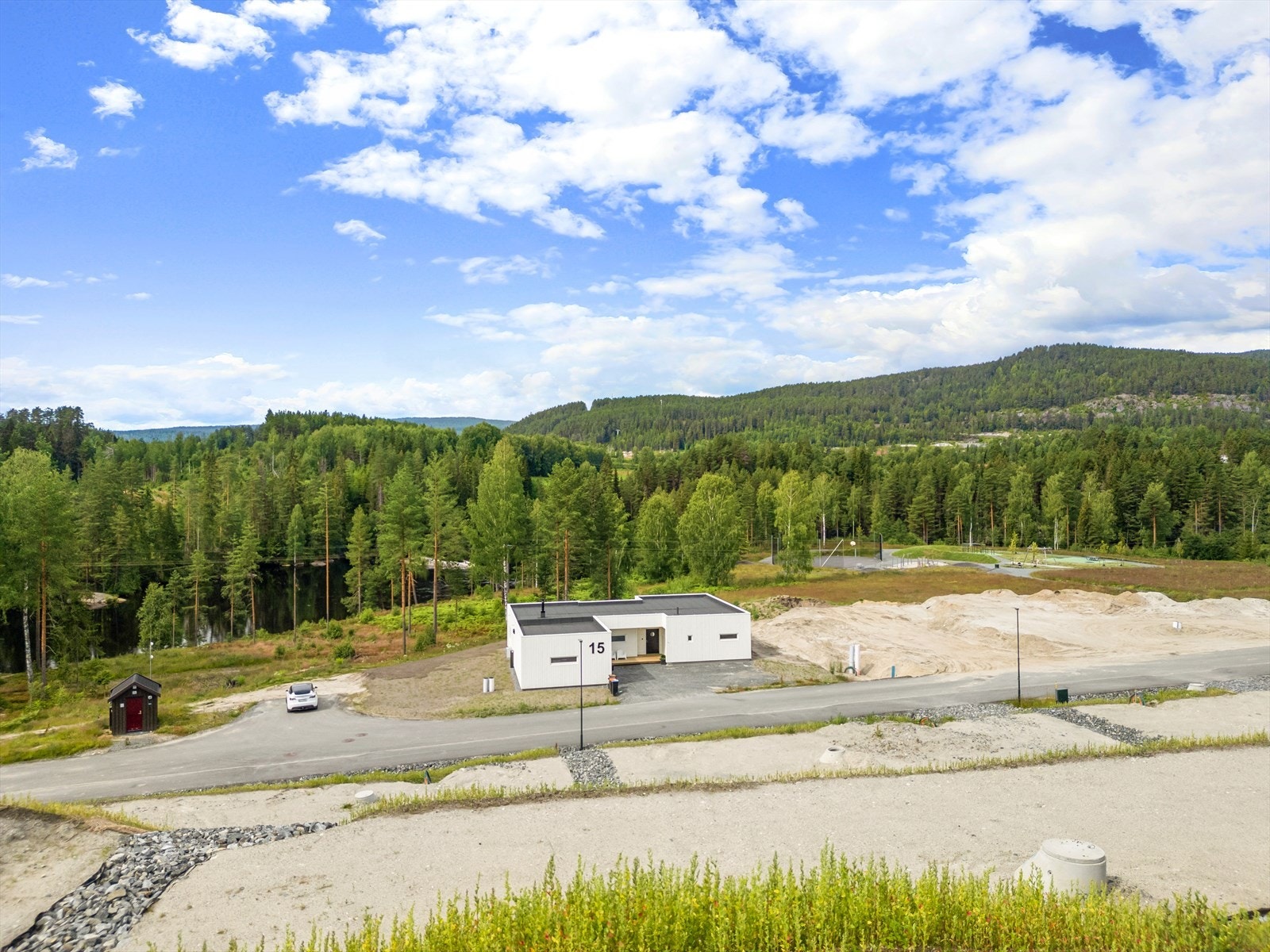 Dronebilde over området (fra sommeren 2024) Galleribilde