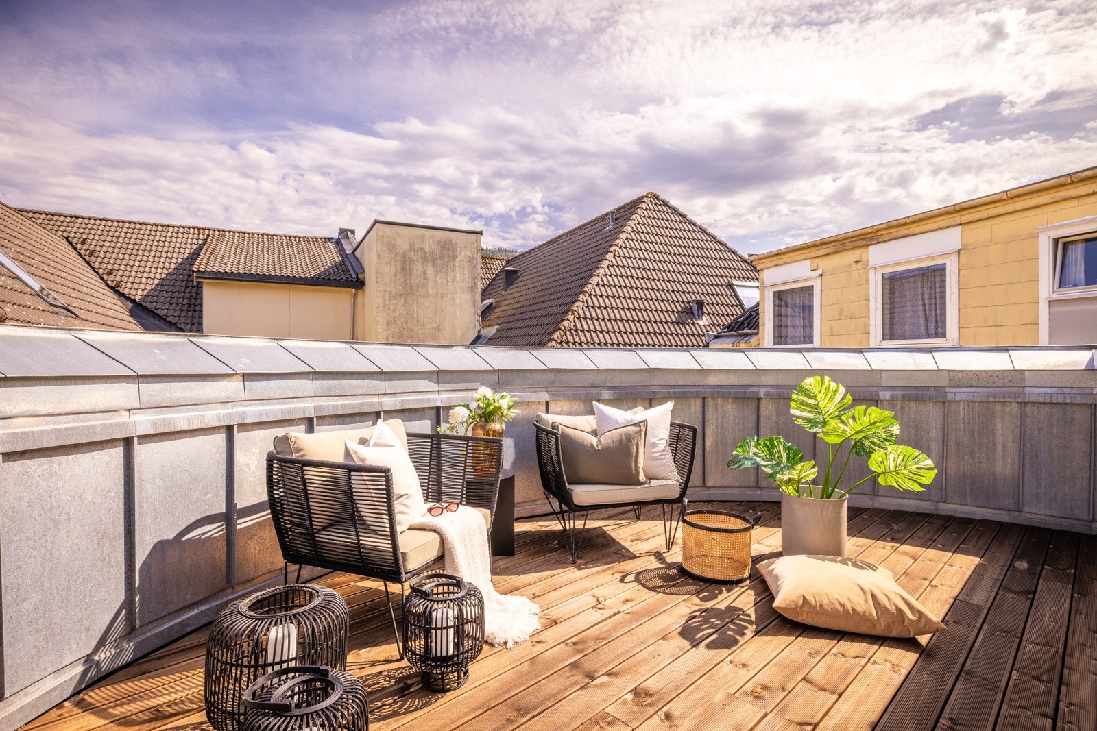 - Takterrassen lar deg nyte solskinnsdagene helt privat - en sjelden gode så sentralt i Bergen - Galleribilde