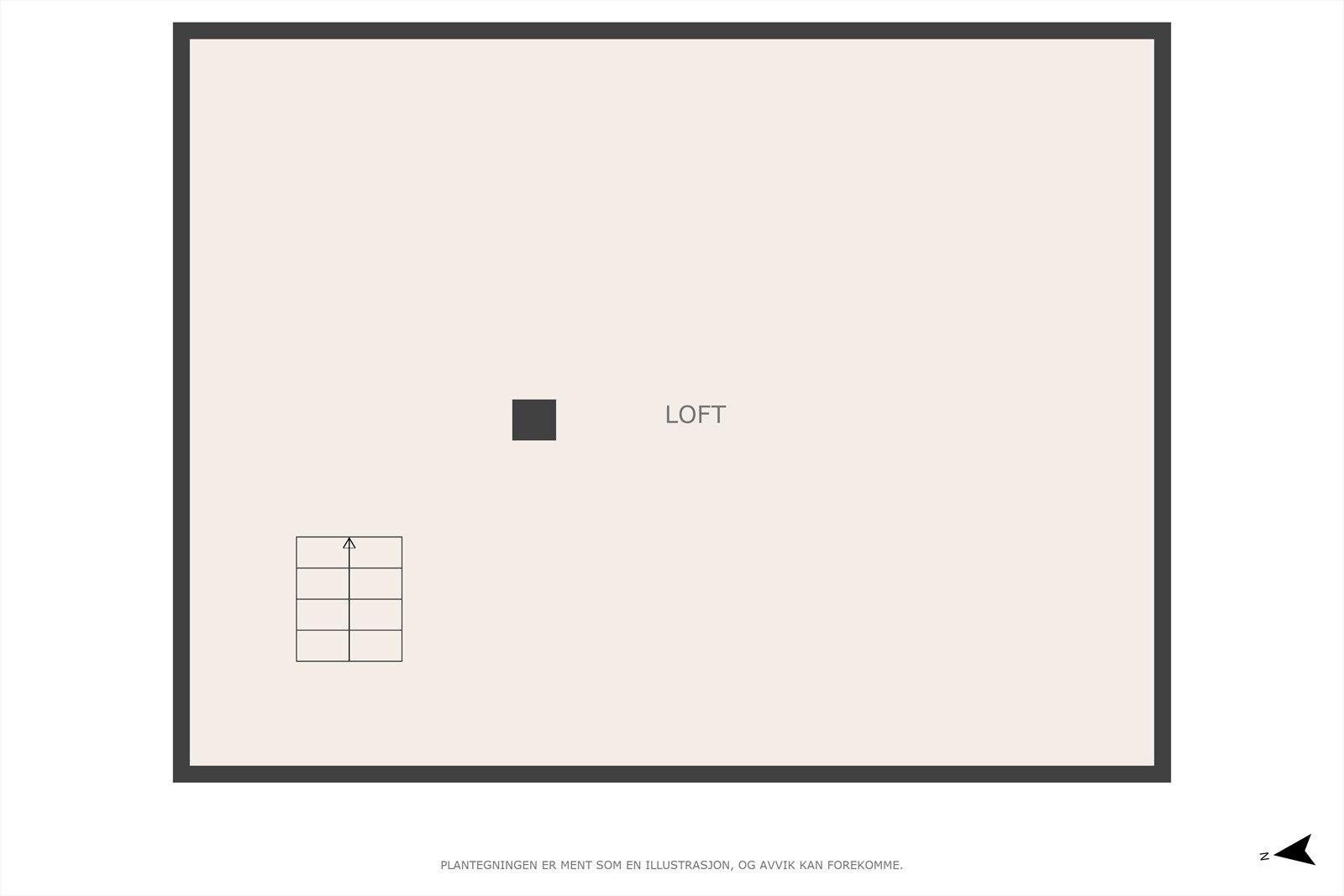 Plantegning loft. Galleribilde