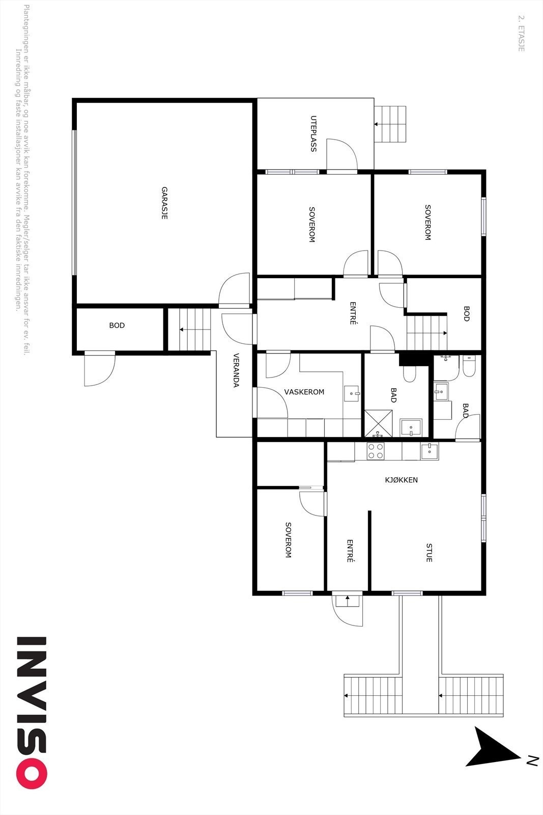 Plantegning 1 etasje. Hybel følger ikke med. Galleribilde