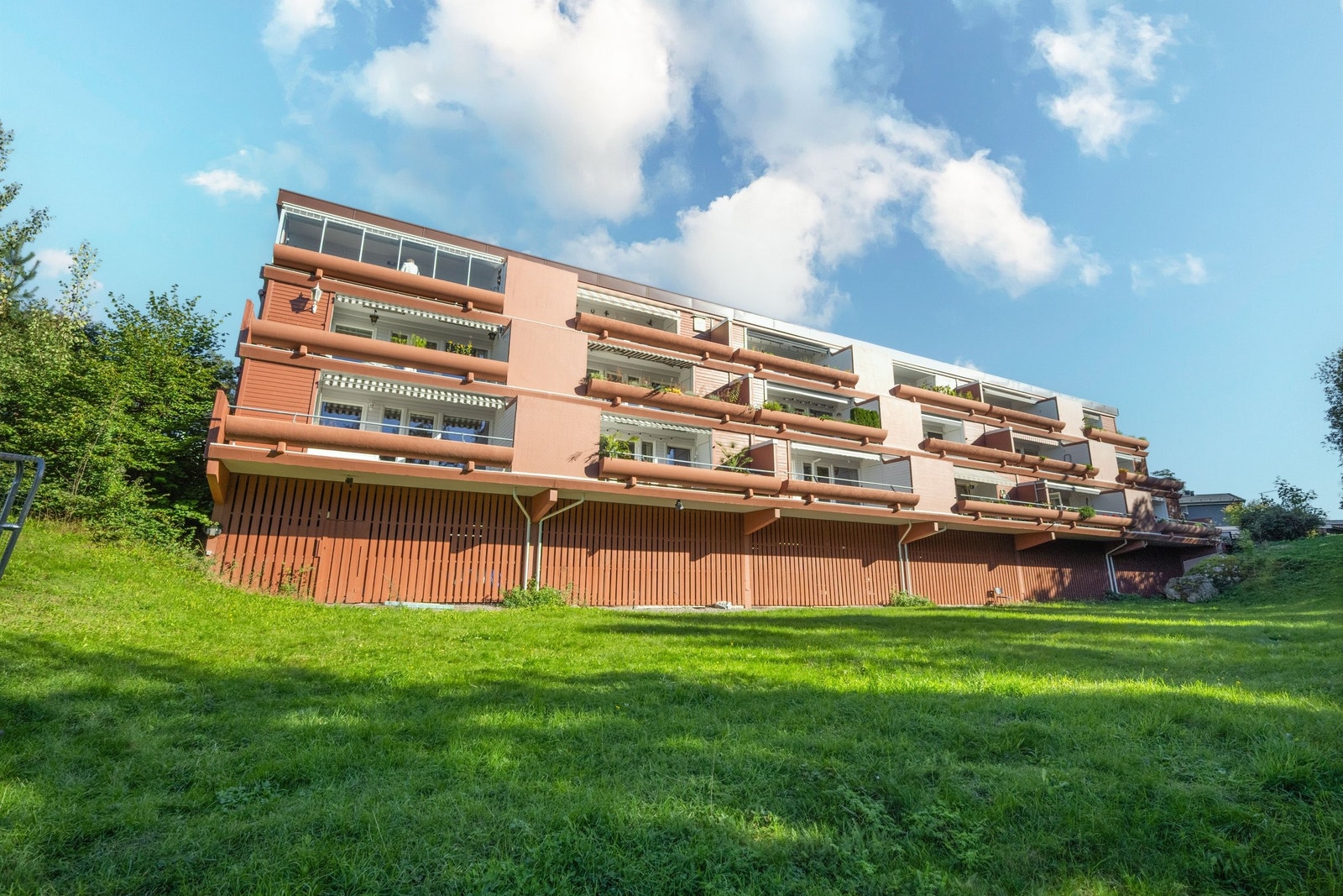 Fasade fra veranda Ljanskollen alpinbakke Galleribilde