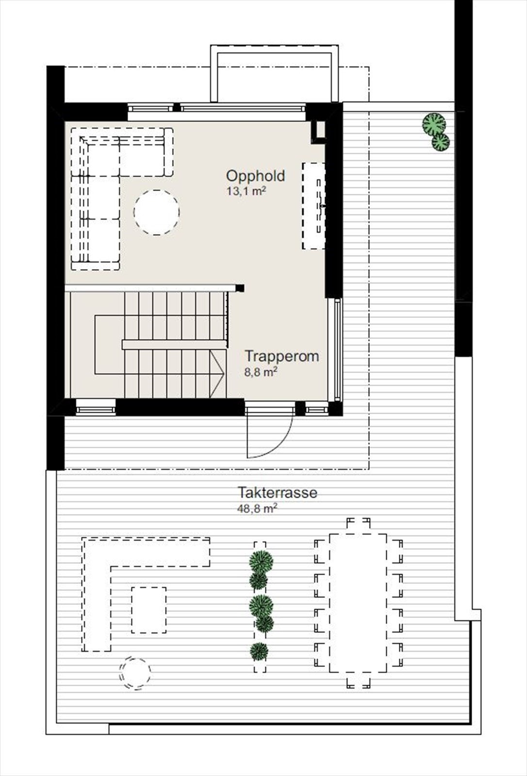 Veiledende skisse av andre etasje. Galleribilde