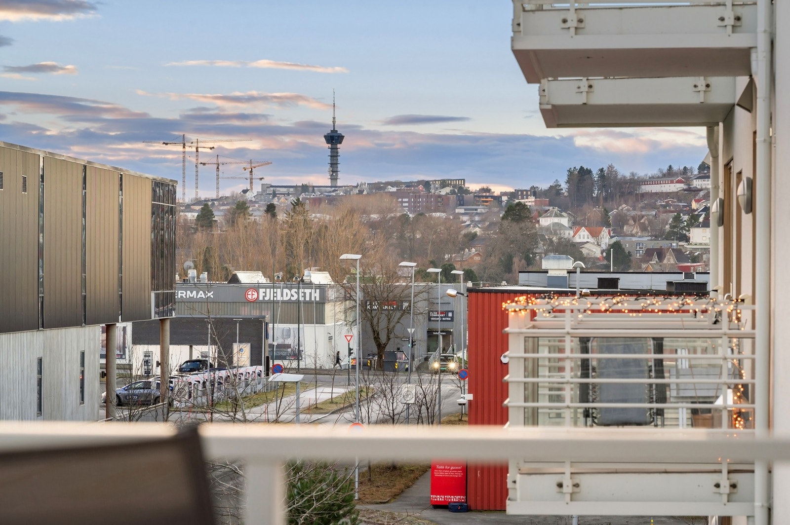 Utsikt fra balkong. Galleribilde