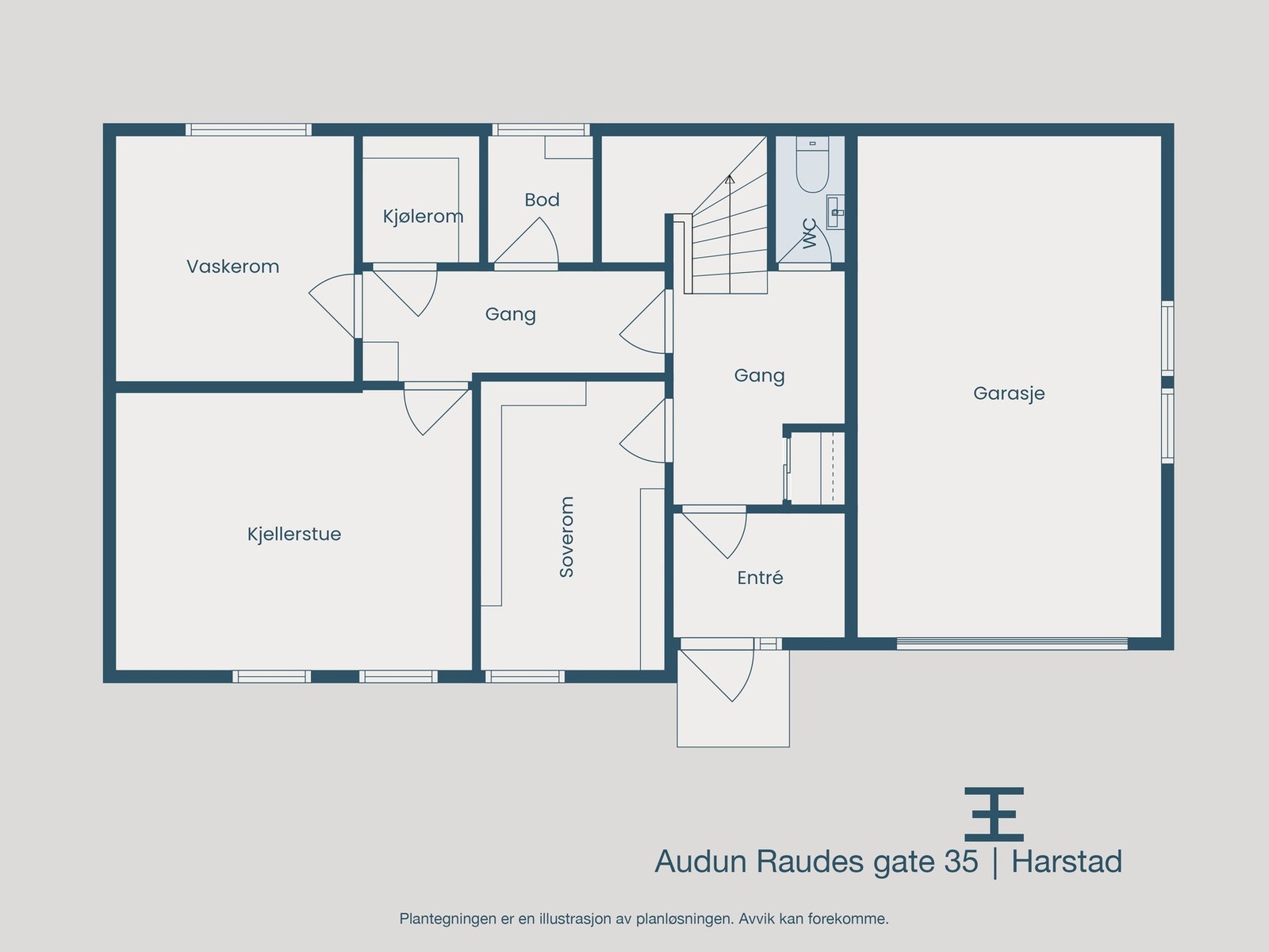 Plantegning kjelleretasje Galleribilde