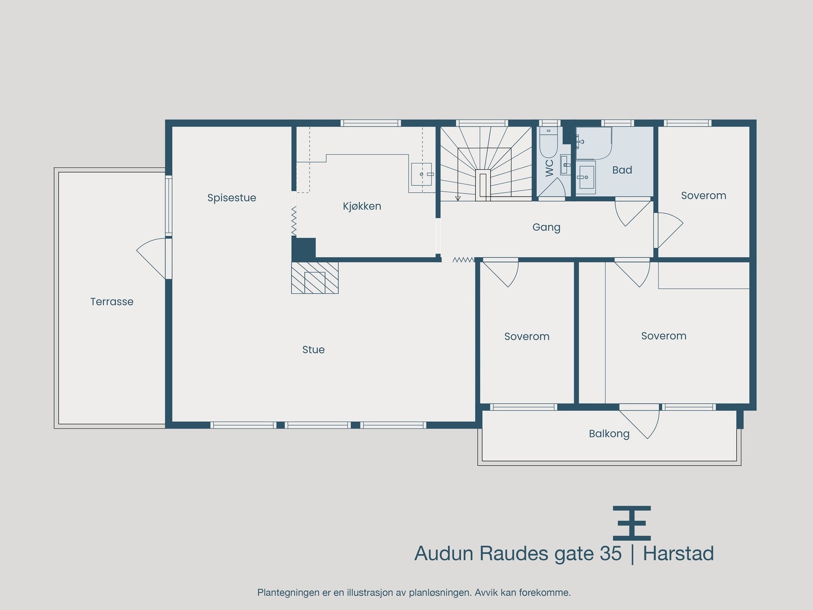 Plantegning 1. etasje Galleribilde