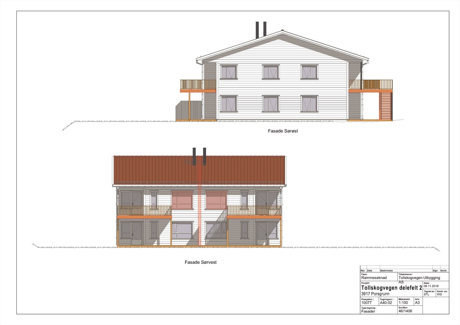 Fasade sørøst og sørvest Galleribilde