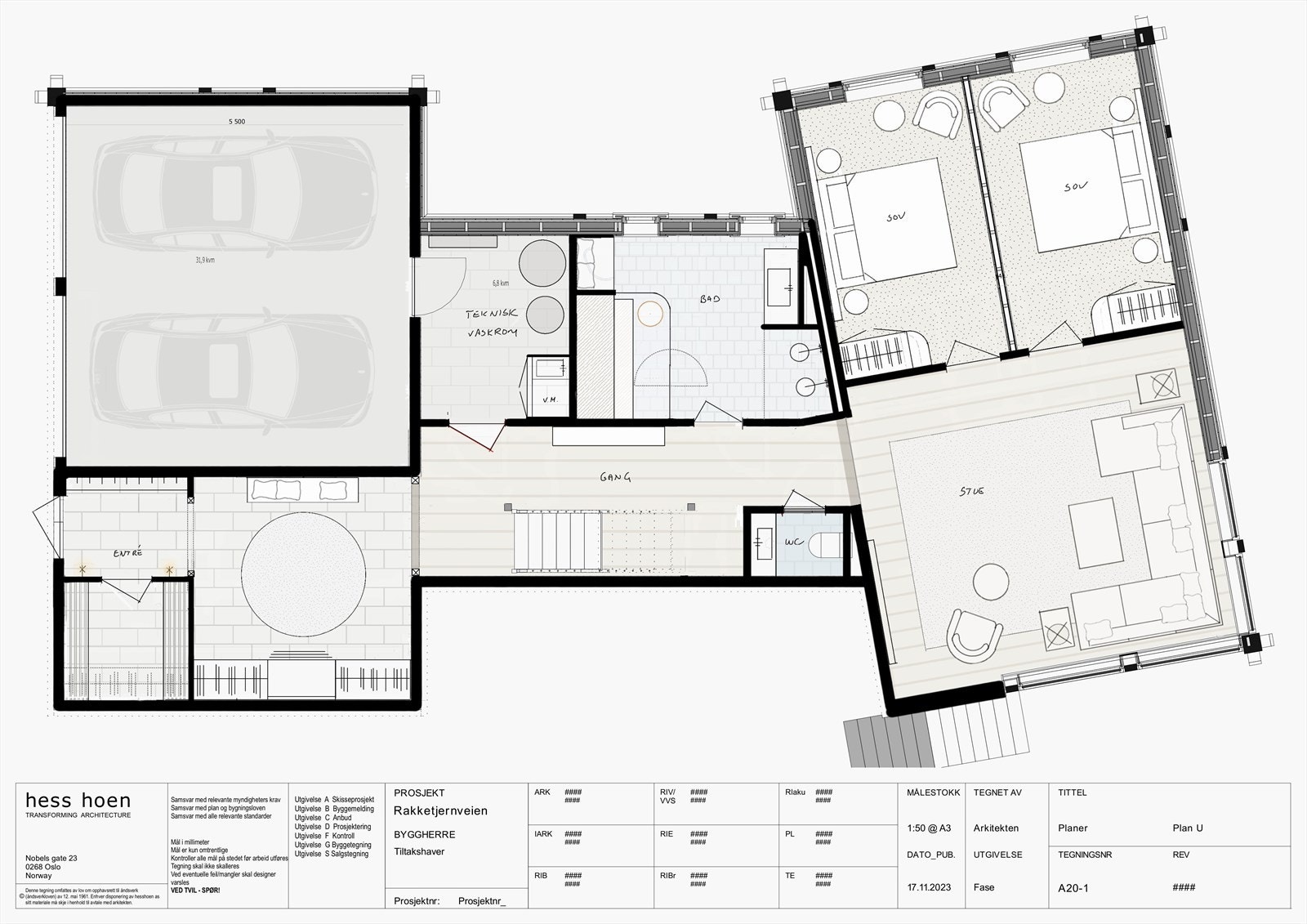 Plantegning underetasje Galleribilde