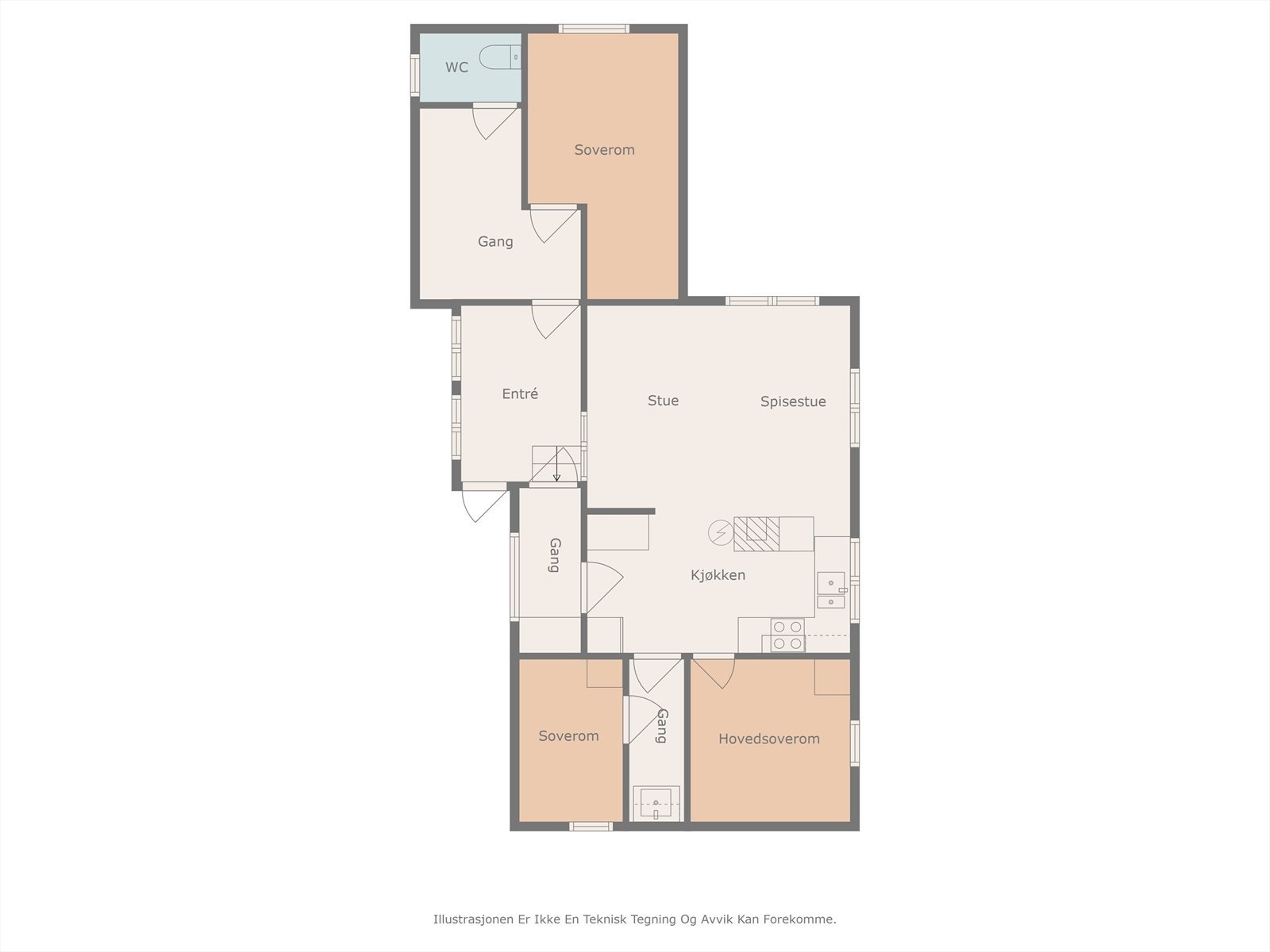 Plantegning av hytta Galleribilde