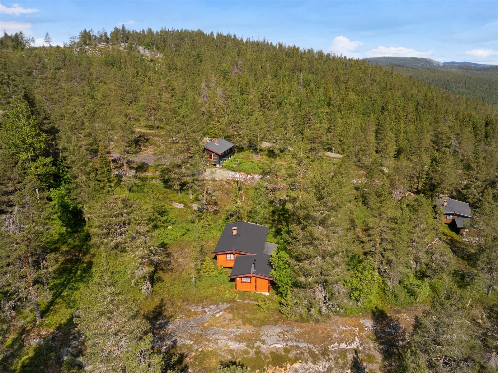 Hytte beliggende i Juvenesvegen ved foten av Blefjell. Galleribilde