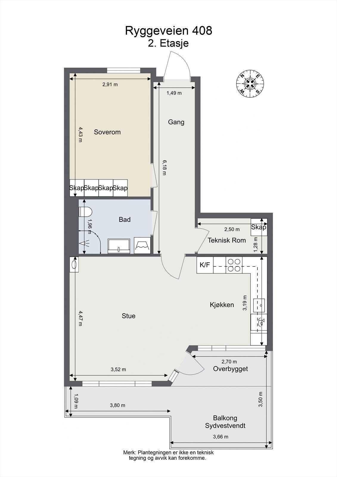 Plantegning 2. etasje. Galleribilde
