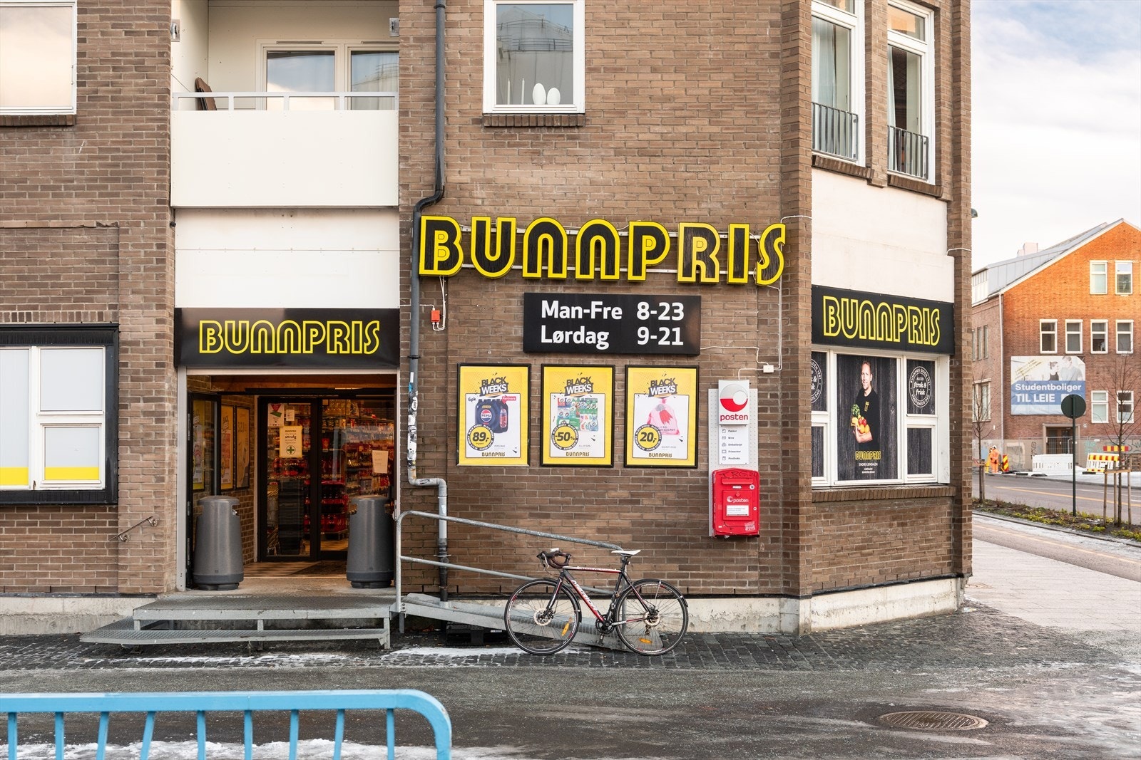 Bunnpris som nærmeste nabo, mindre enn ett minutt unna. Galleribilde