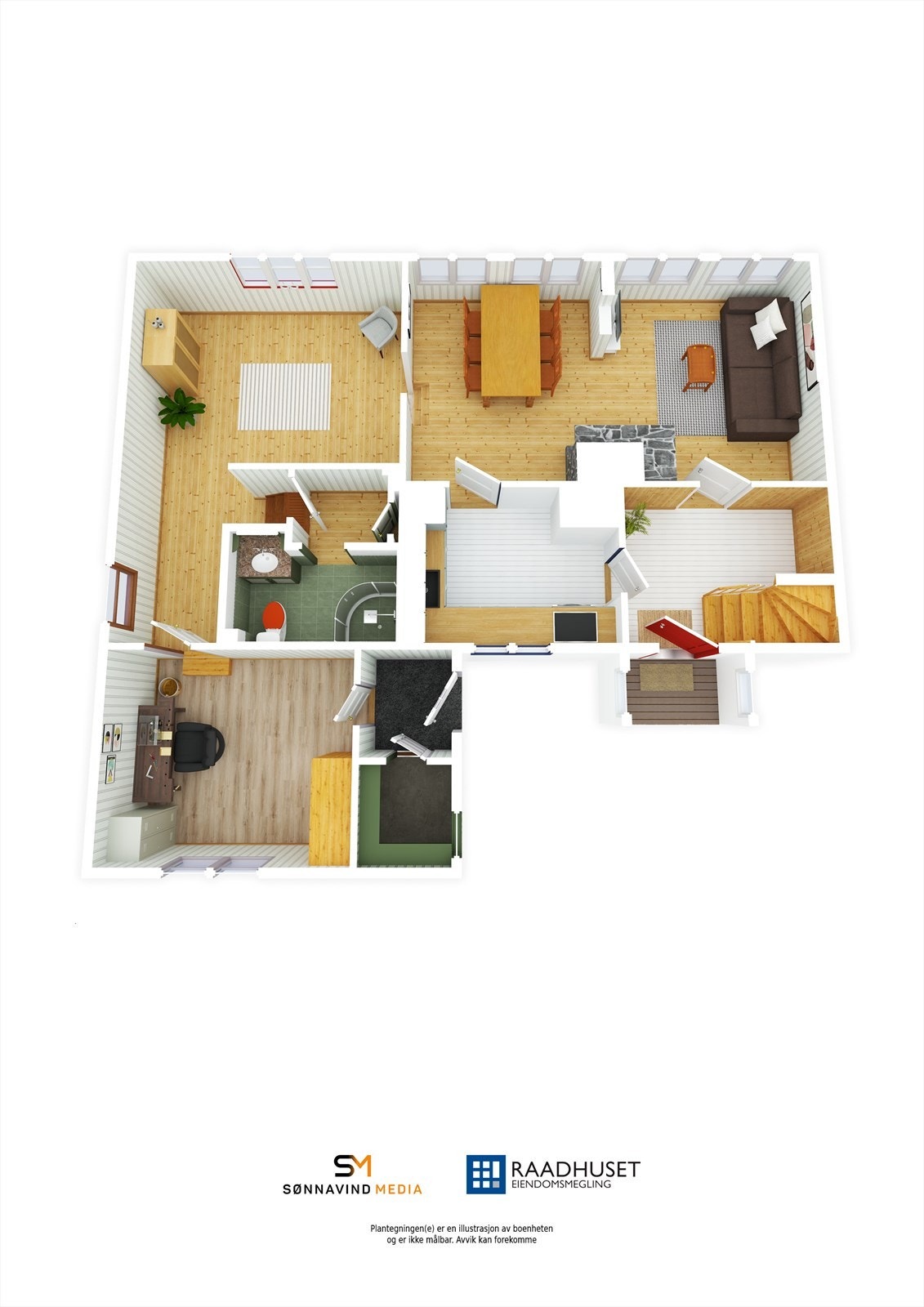 3D Plantegning | 1. Etasje Galleribilde