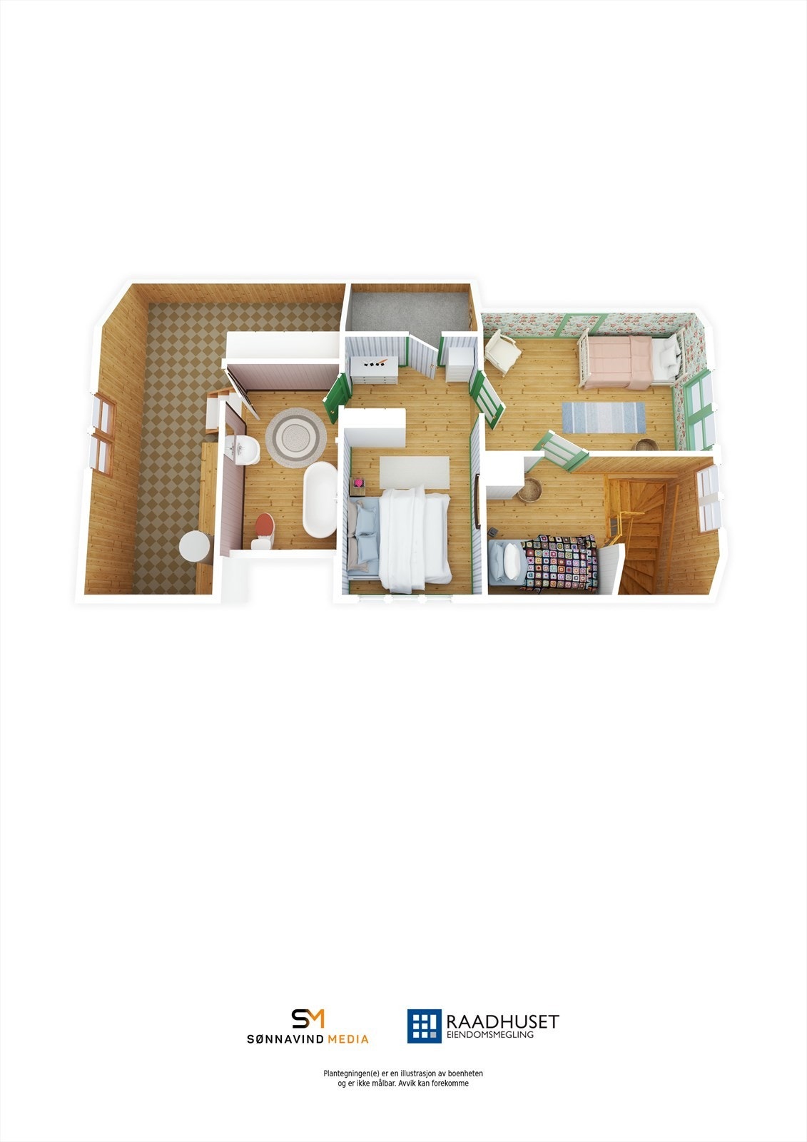 3D Plantegning | 2. Etasje Galleribilde