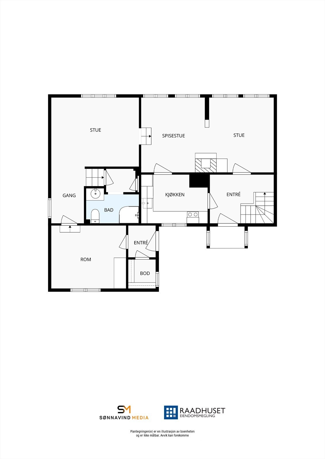 2D Plantegning | 1. Etasje Galleribilde