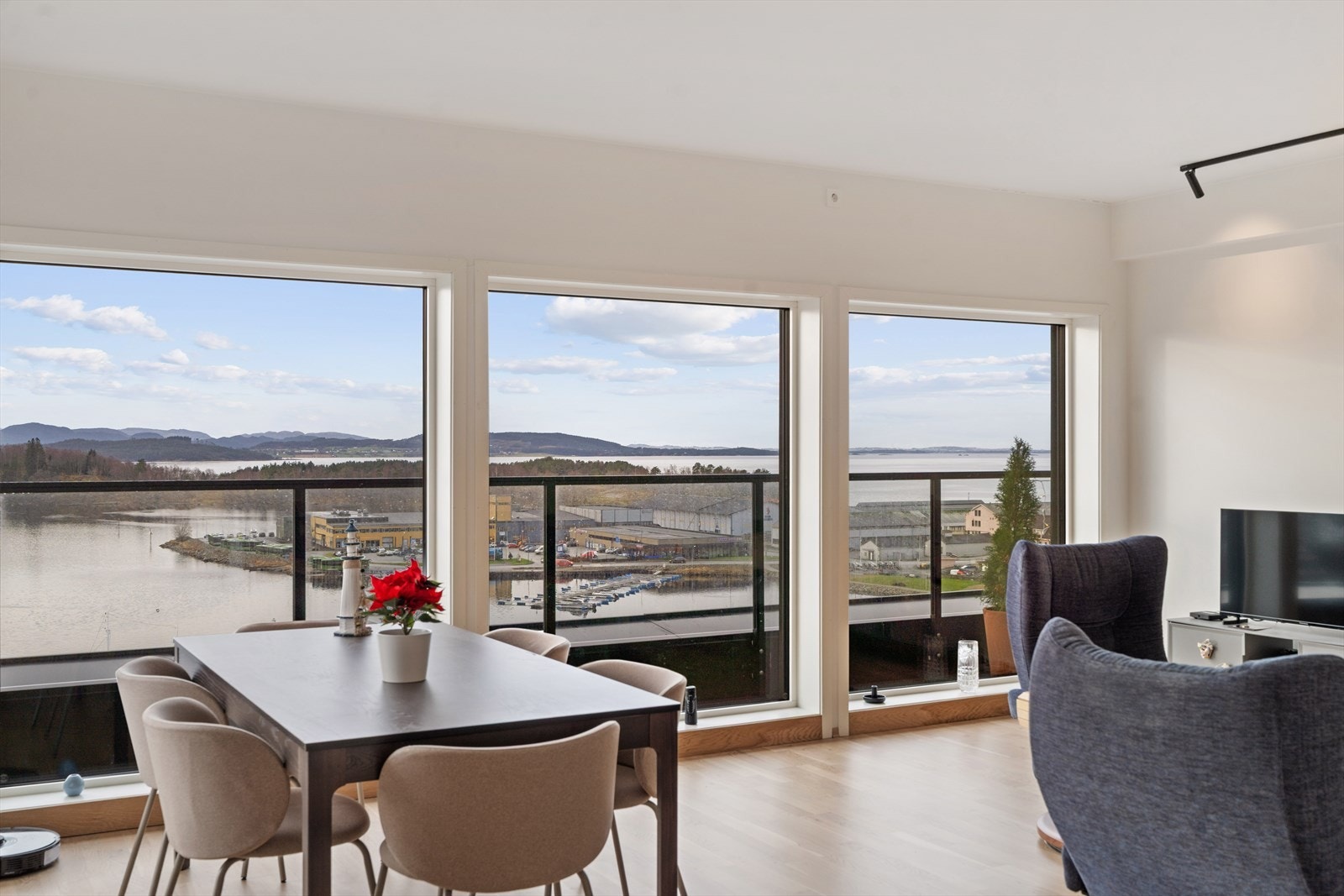 Flott utsikt fra stuen Galleribilde