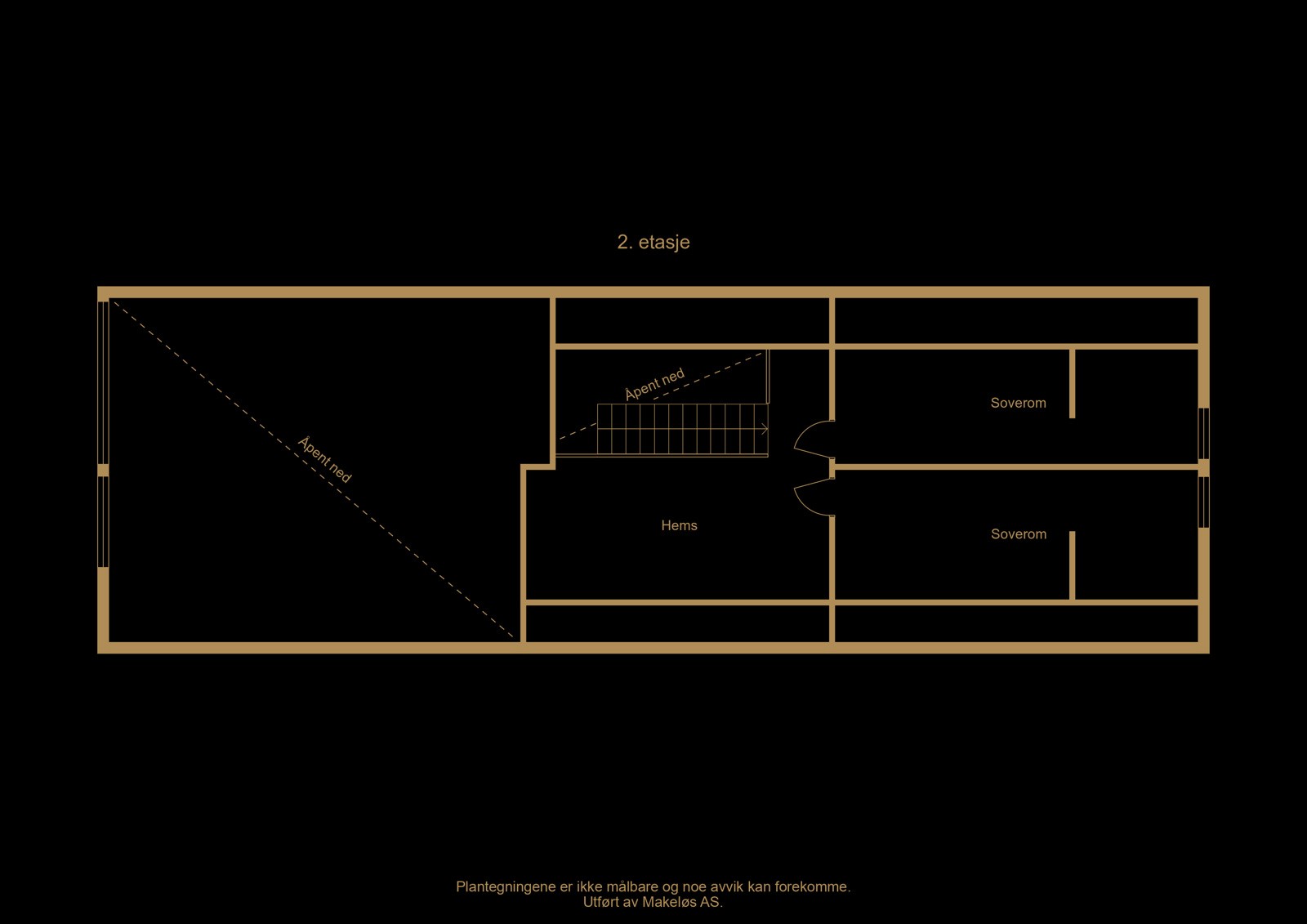 Solhovda 47 - 2. etasje - 2D Floor Plan Galleribilde