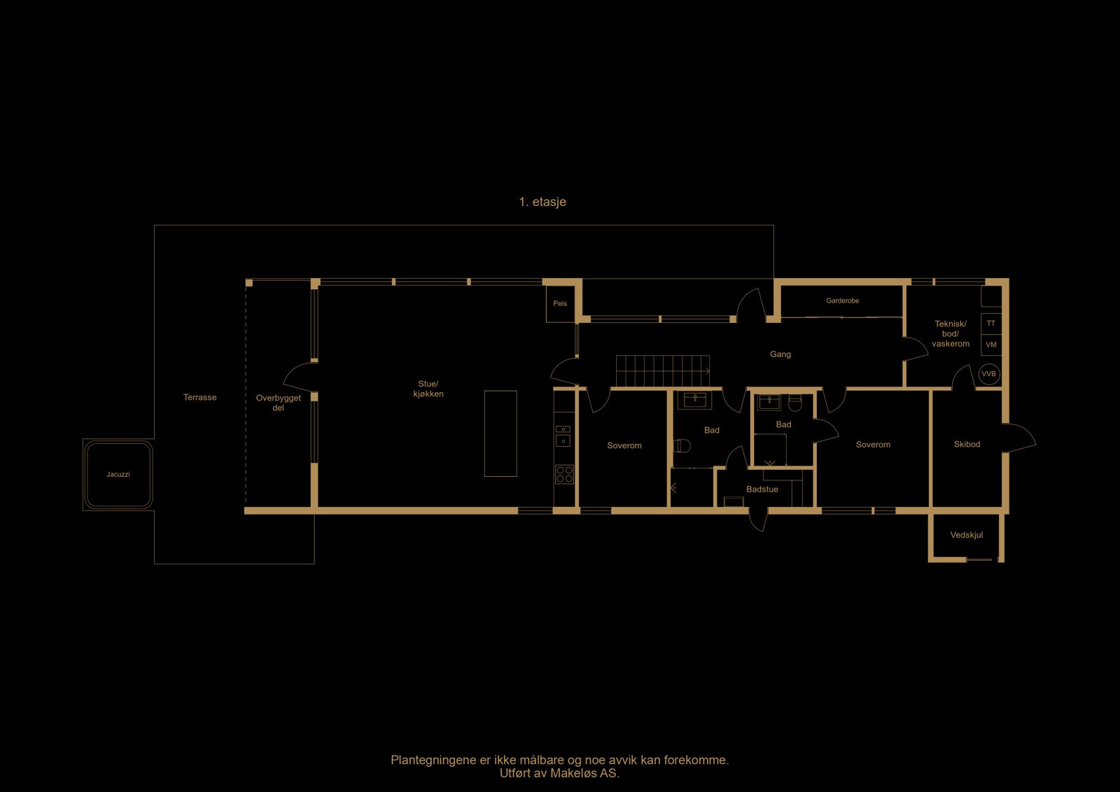 Solhovda 47 - 1. etasje - 2D Floor Plan Galleribilde