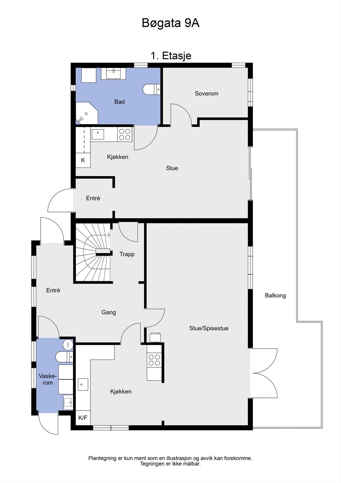 2 D plantegning hovedetasje Galleribilde