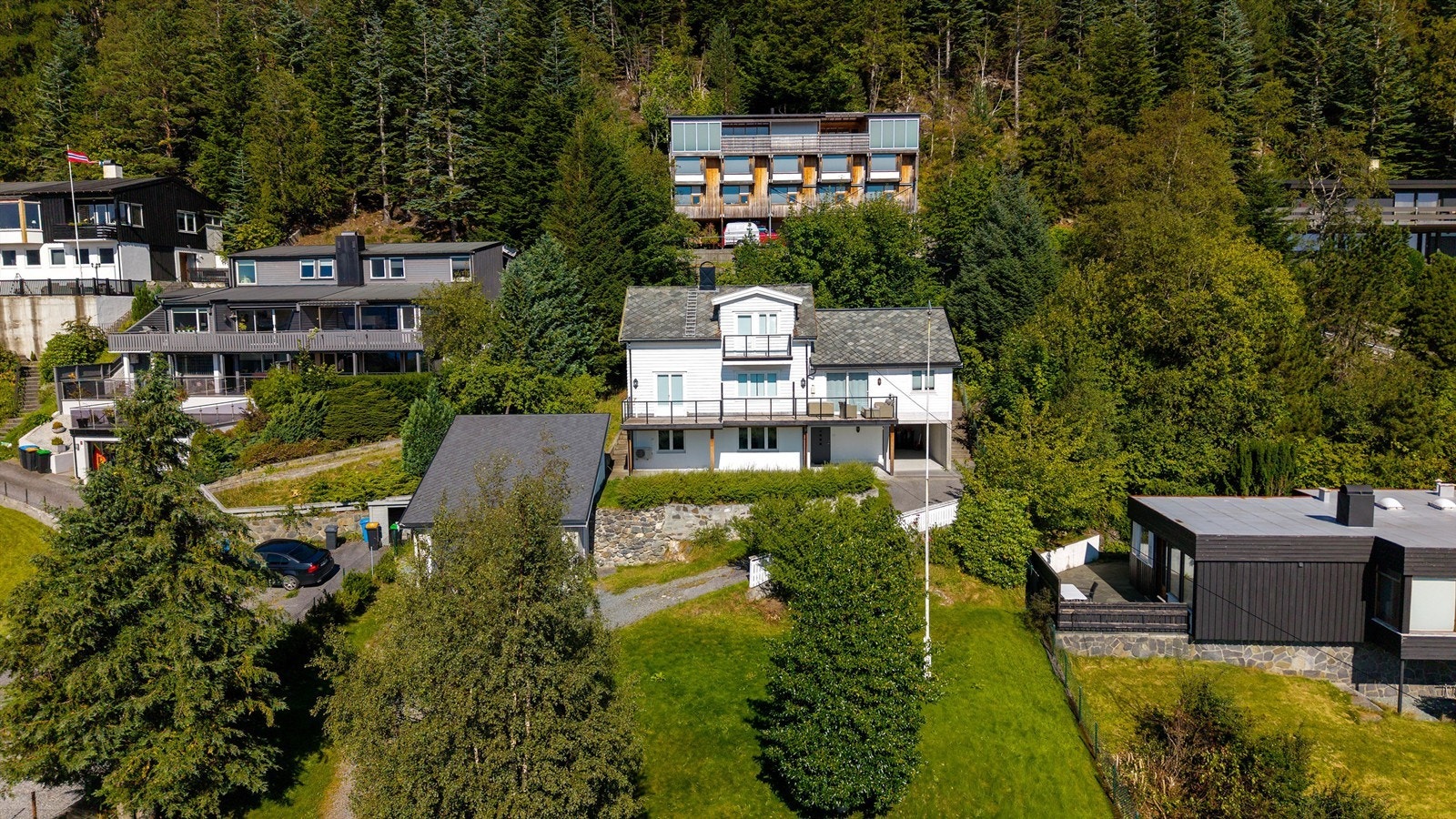 Dronebilde tatt fra syd Galleribilde