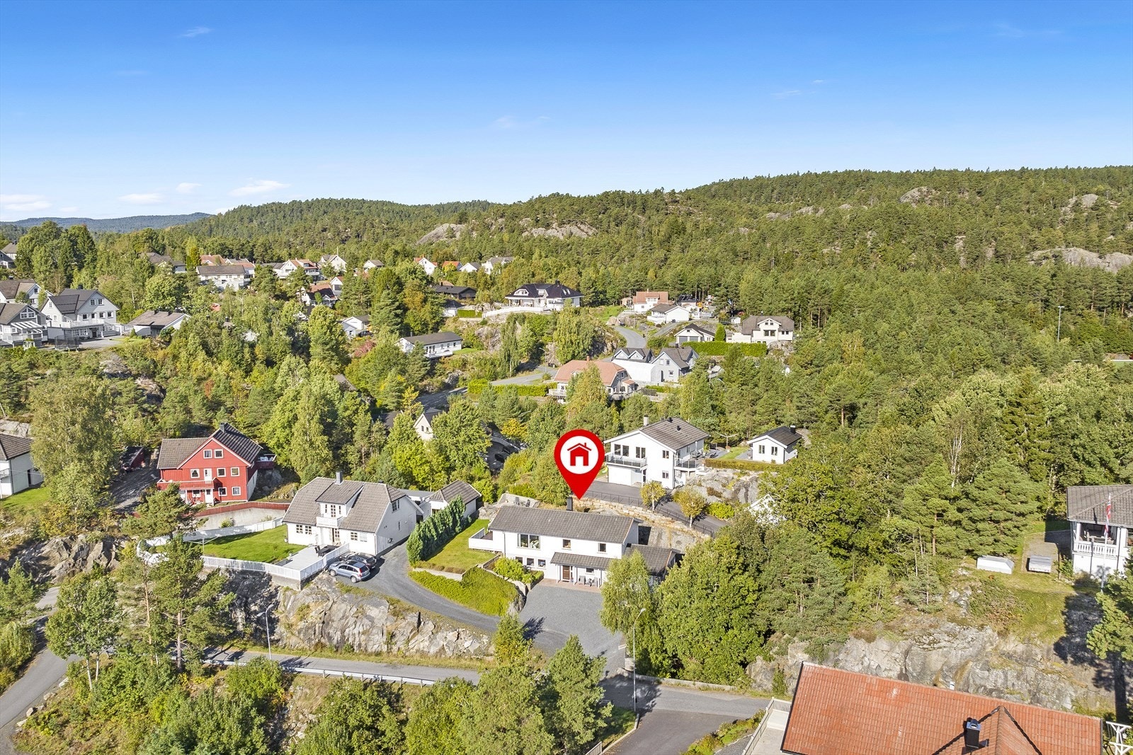 Dronebilder over området Galleribilde