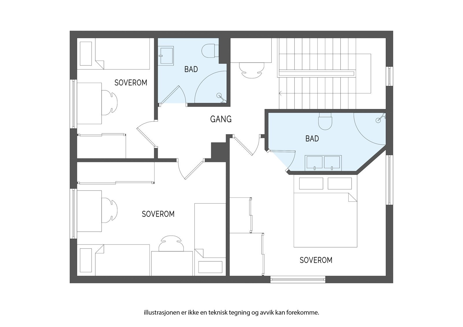 Plantegning 2. etg. Galleribilde