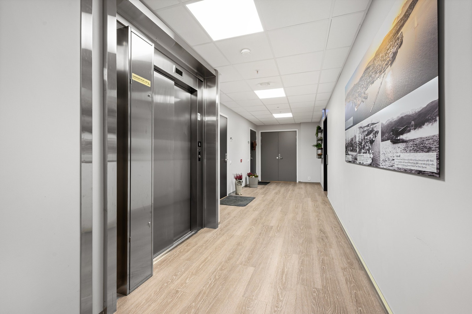 Enkel adkomst til leiligheten med heis i bygget Galleribilde