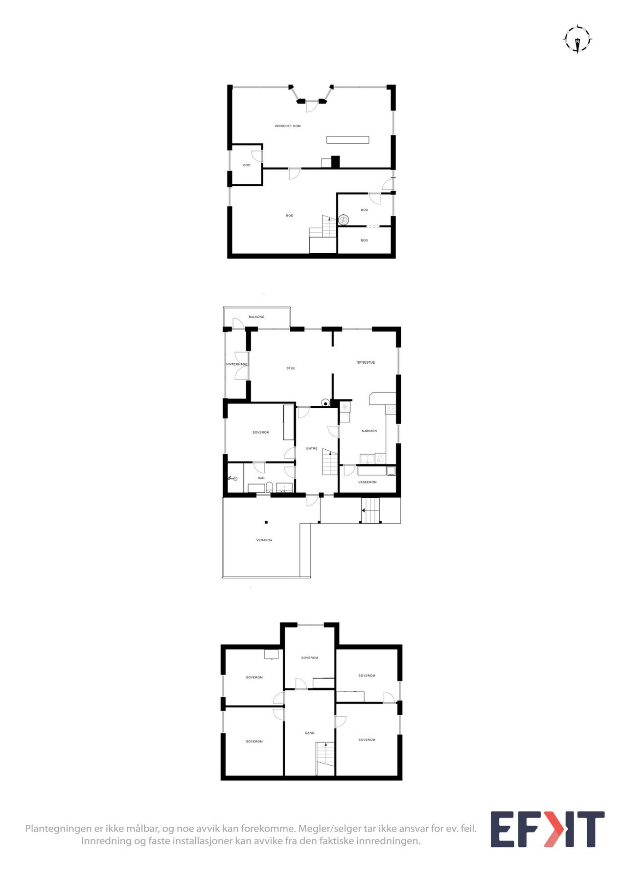 Plantegning hele boligen. Galleribilde