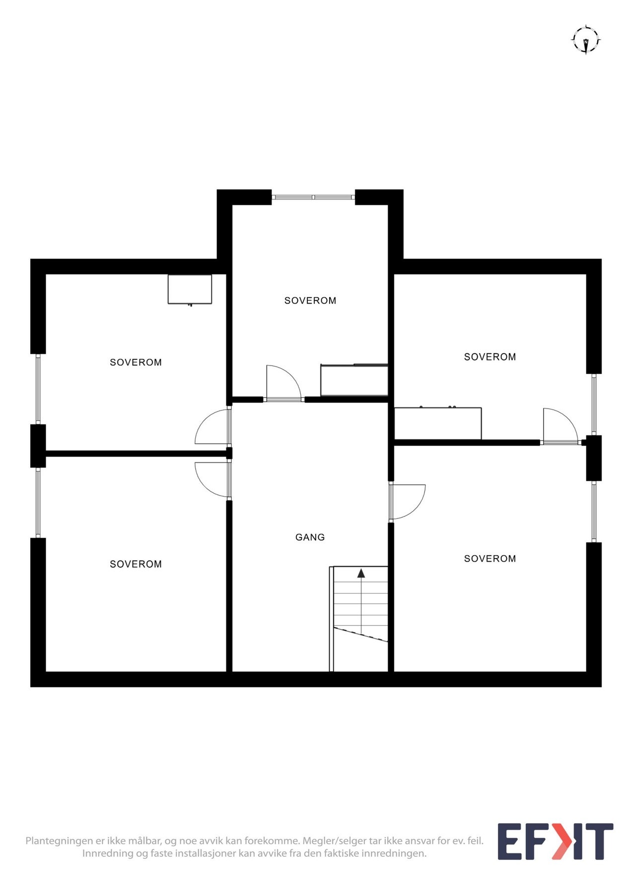 Plantegning loftetasje., Galleribilde