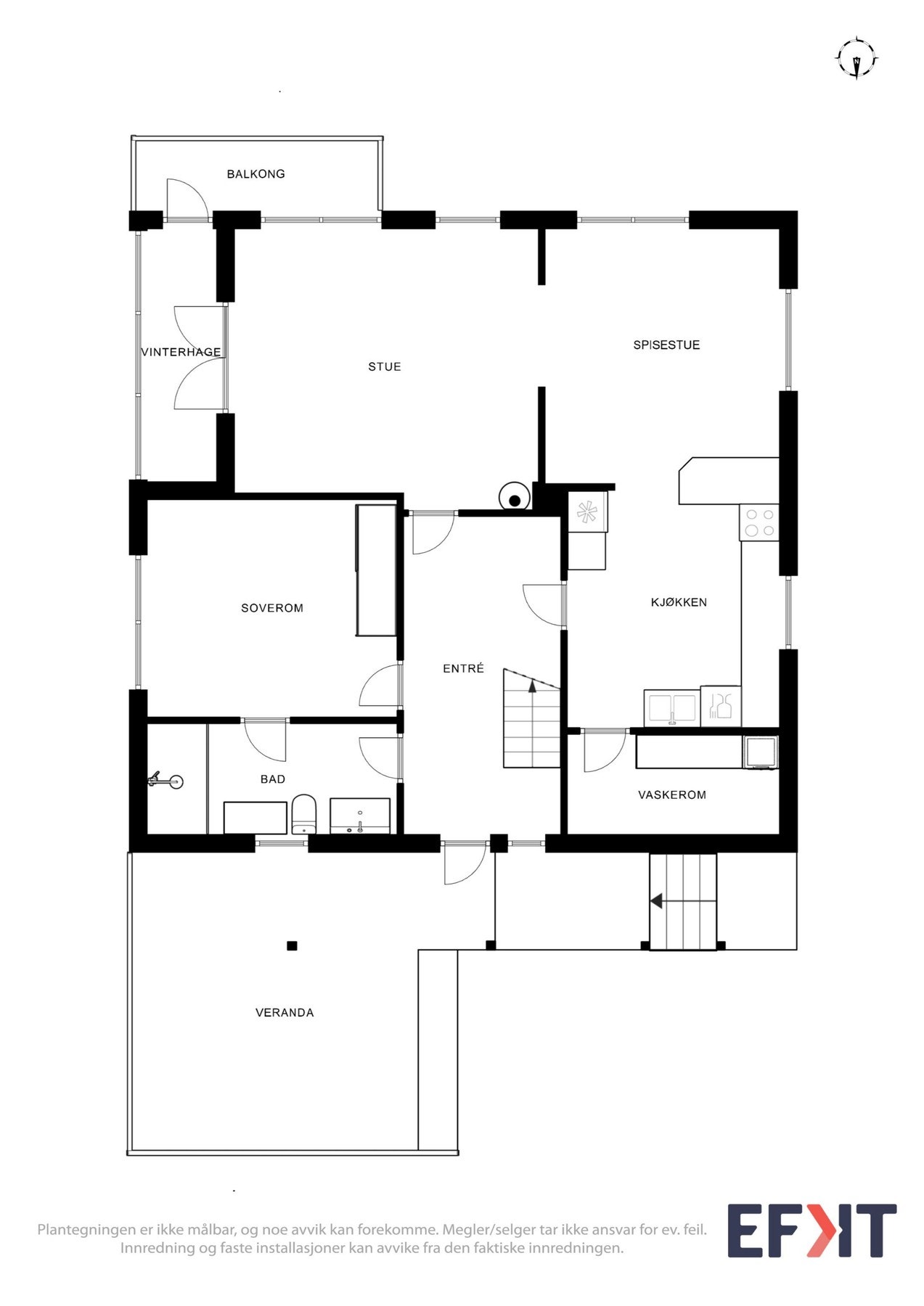 Plantegning hovedetasje. Galleribilde