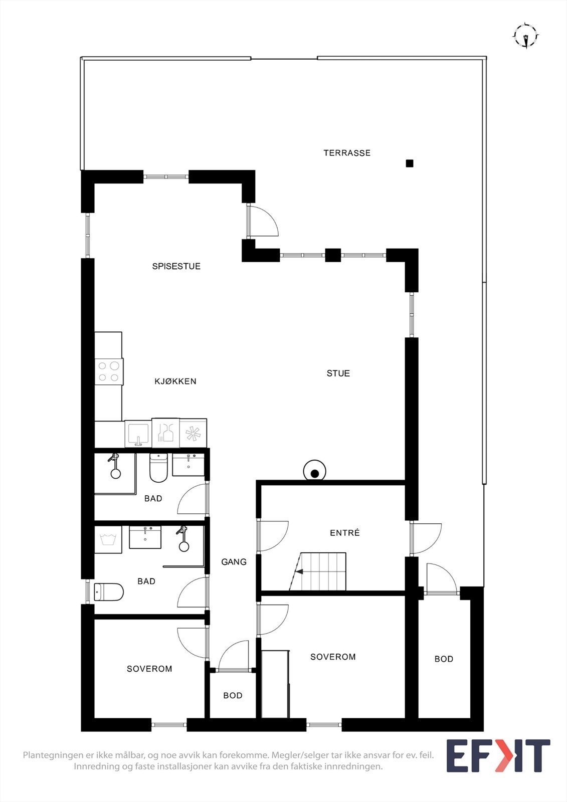 Plantegning 1.etg. Galleribilde
